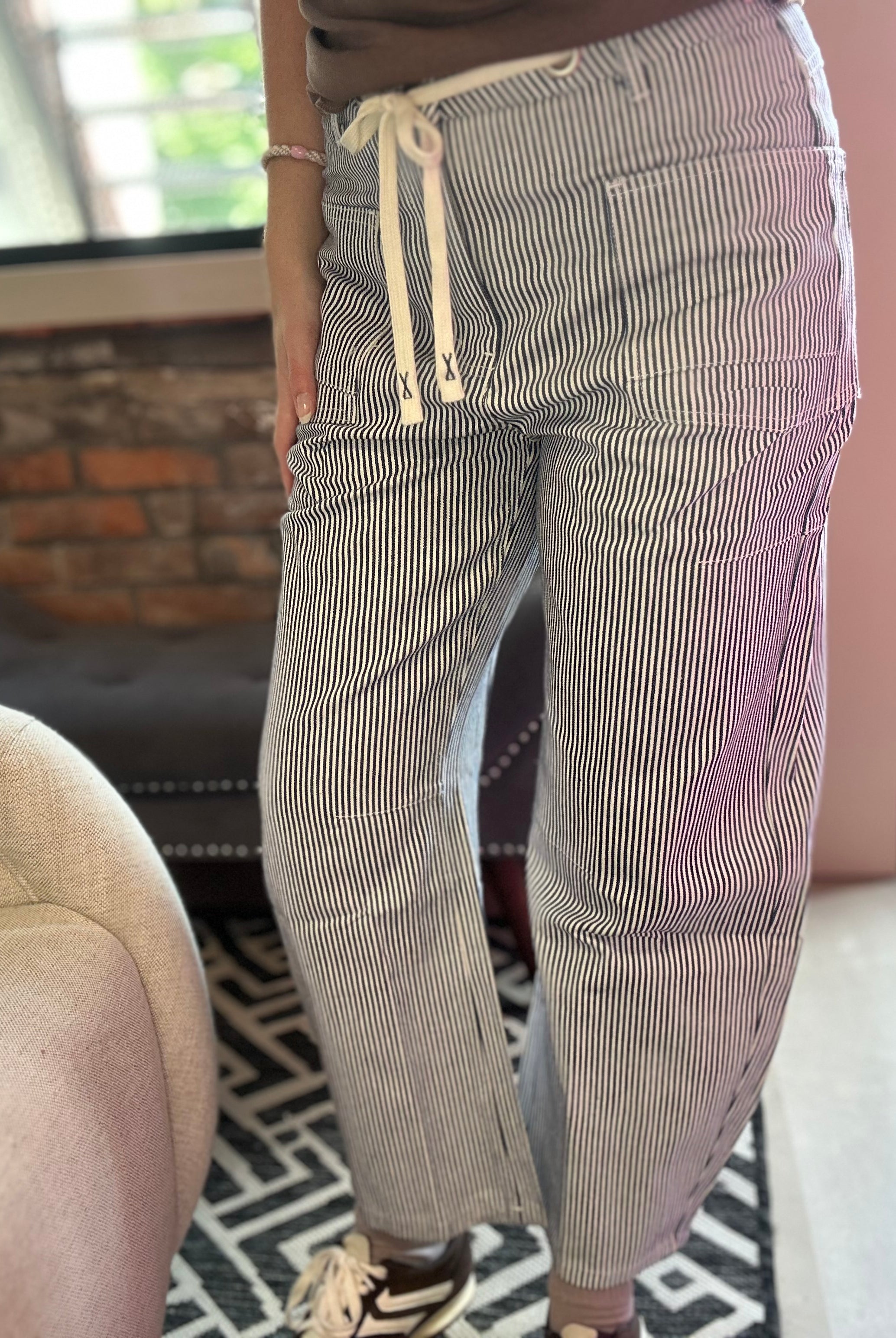 Sierra Striped Denim-apparel-Jodifl-The Funky Zebra Ames, Women's Fashion Boutique in Ames, Iowa