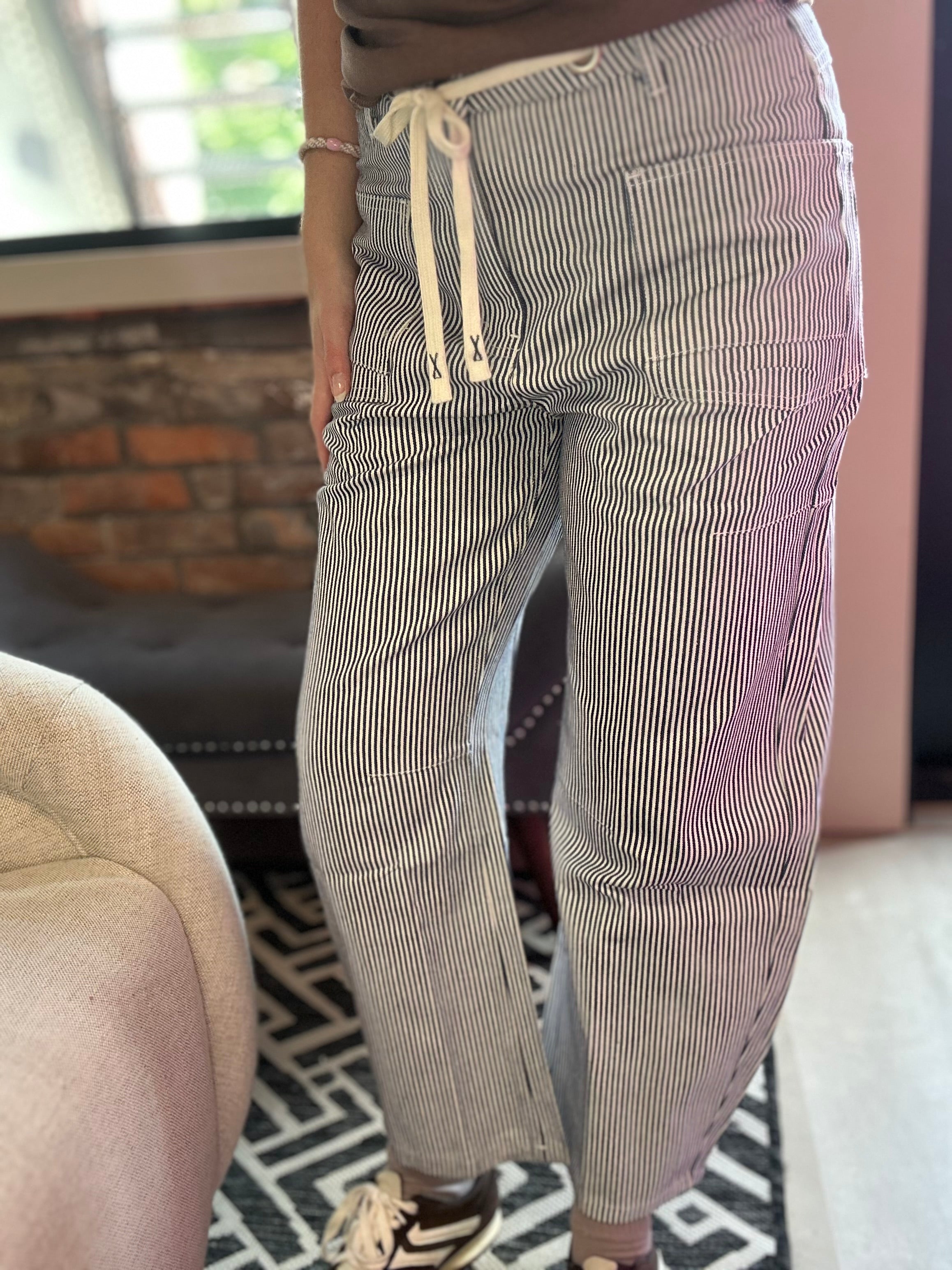 Sierra Striped Denim-apparel-Jodifl-The Funky Zebra Ames, Women's Fashion Boutique in Ames, Iowa