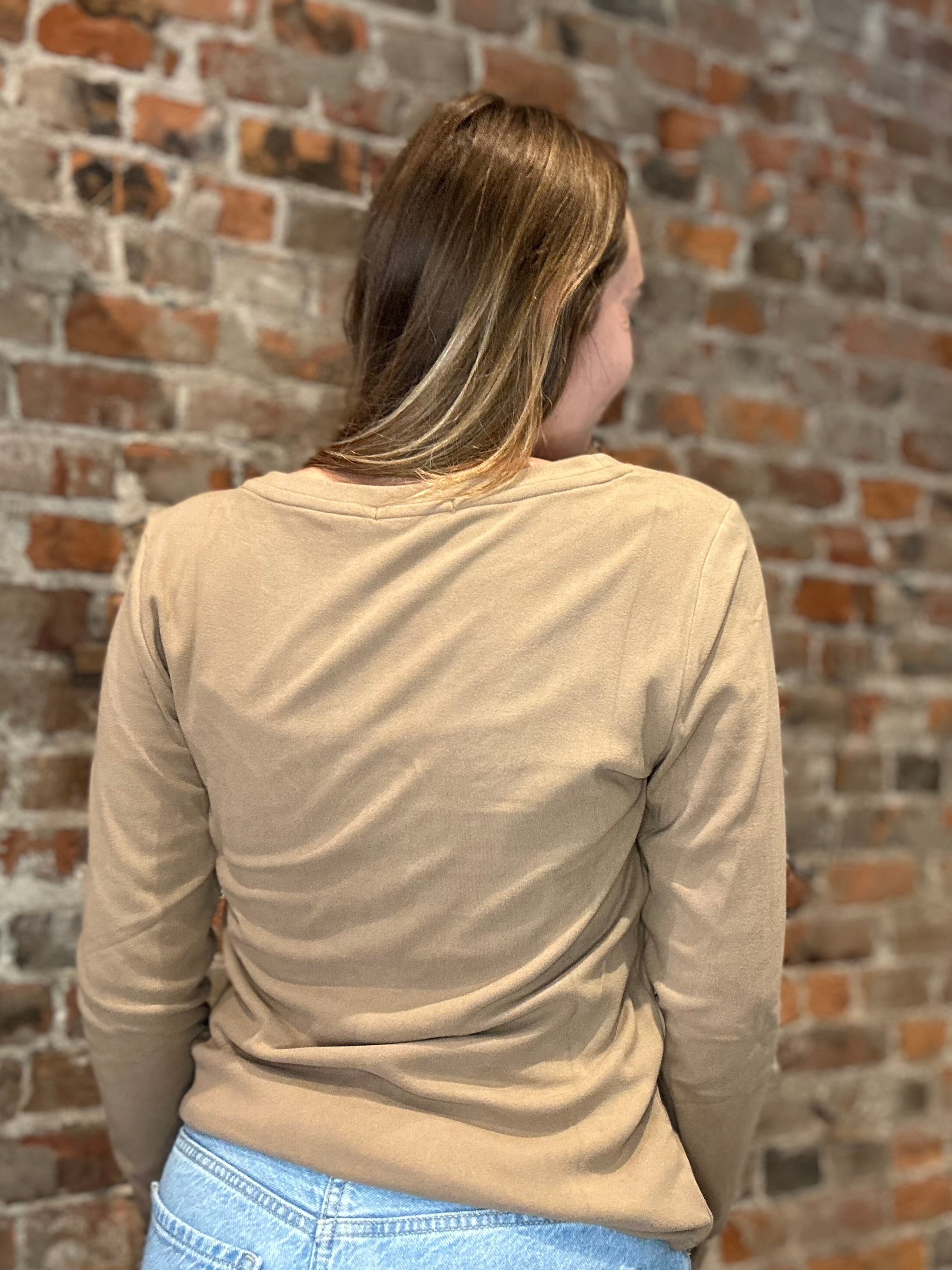 Molly Micro Brushed Top-Long Sleeves-Staccato-The Funky Zebra Ames, Women's Fashion Boutique in Ames, Iowa