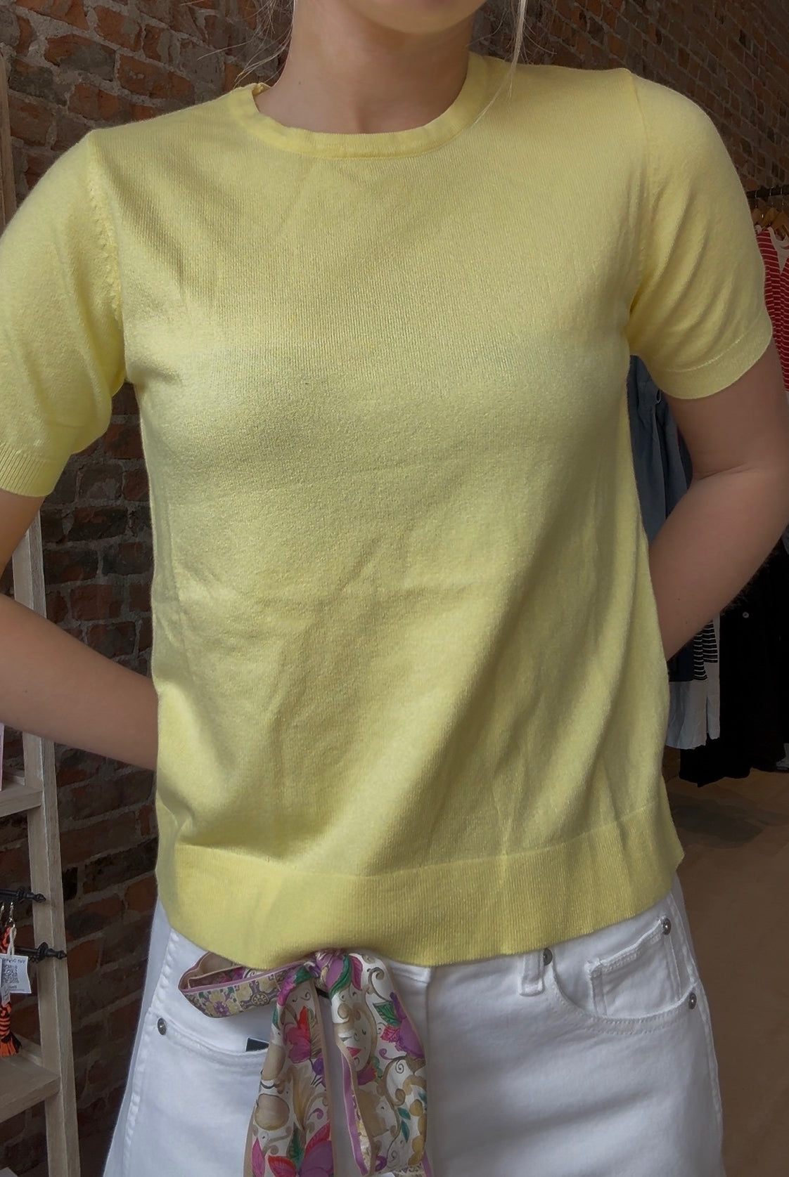 Anna Knitted Puff Sleeve Top-Short Sleeves-La Miel-The Funky Zebra Ames, Women's Fashion Boutique in Ames, Iowa