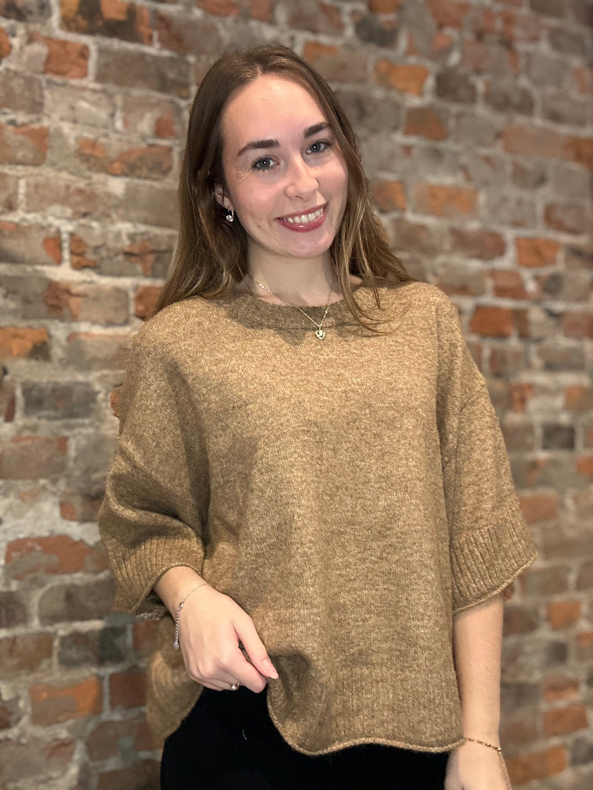 Boxy Drop Shoulder Short Sleeve Sweater-Short Sleeves-Molly Bracken-The Funky Zebra Ames, Women's Fashion Boutique in Ames, Iowa