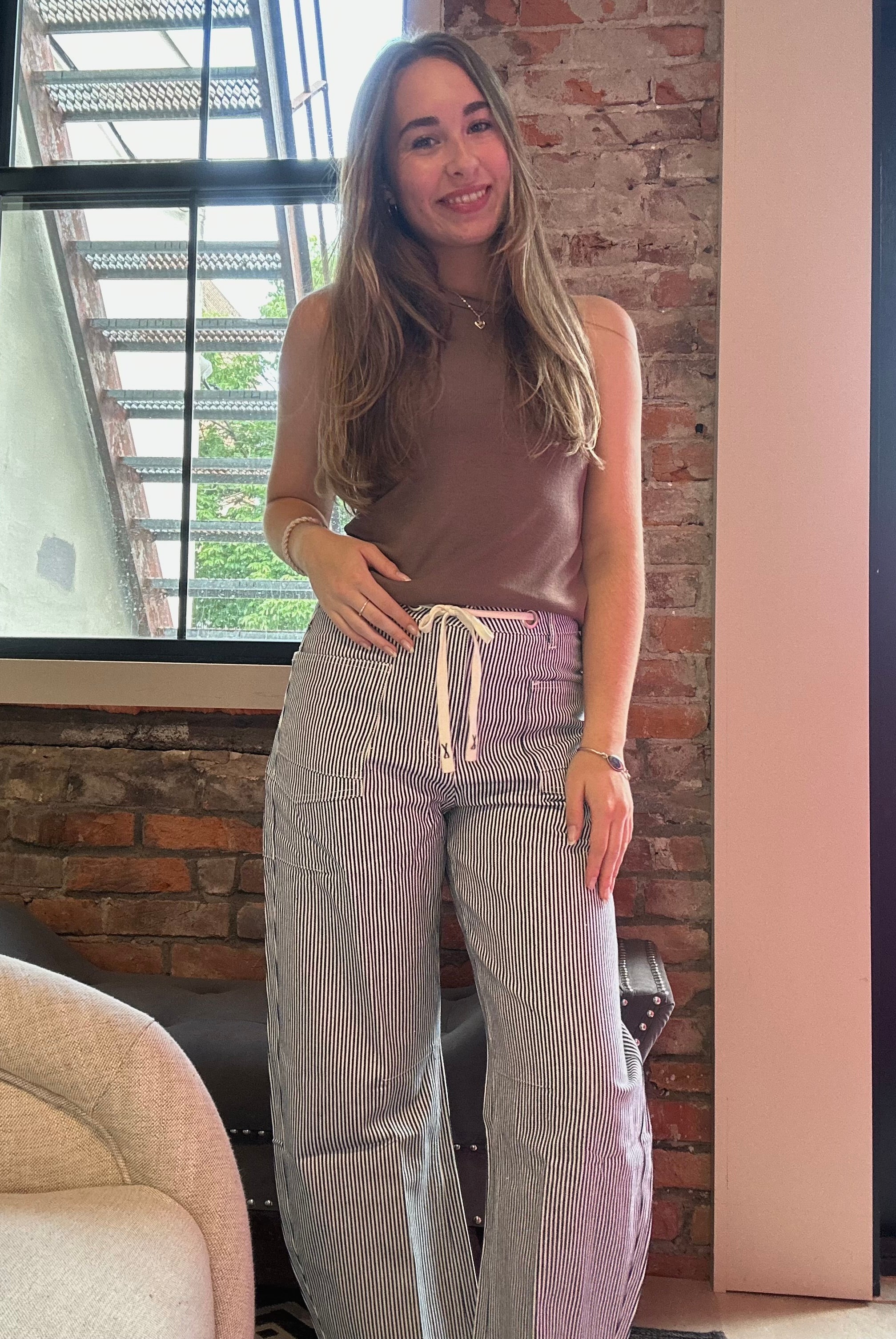 Sierra Striped Denim-apparel-Jodifl-The Funky Zebra Ames, Women's Fashion Boutique in Ames, Iowa