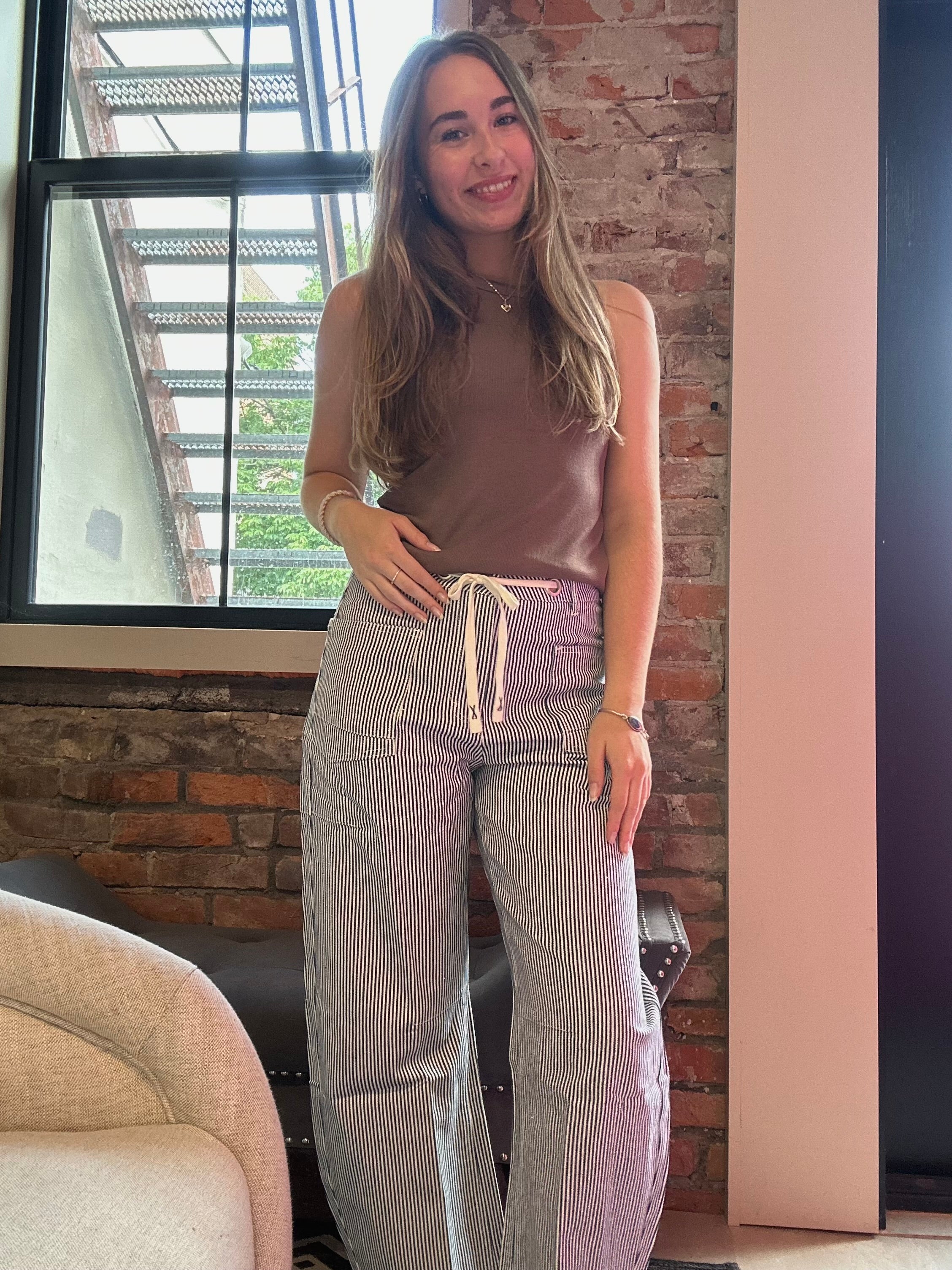 Sierra Striped Denim-apparel-Jodifl-The Funky Zebra Ames, Women's Fashion Boutique in Ames, Iowa