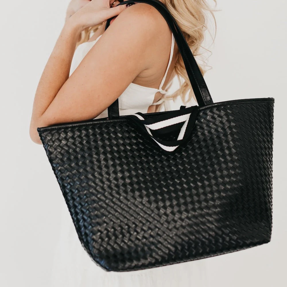 Woven Tiffany Organizer Tote Bag-The Funky Zebra Ames-The Funky Zebra Ames, Women's Fashion Boutique in Ames, Iowa