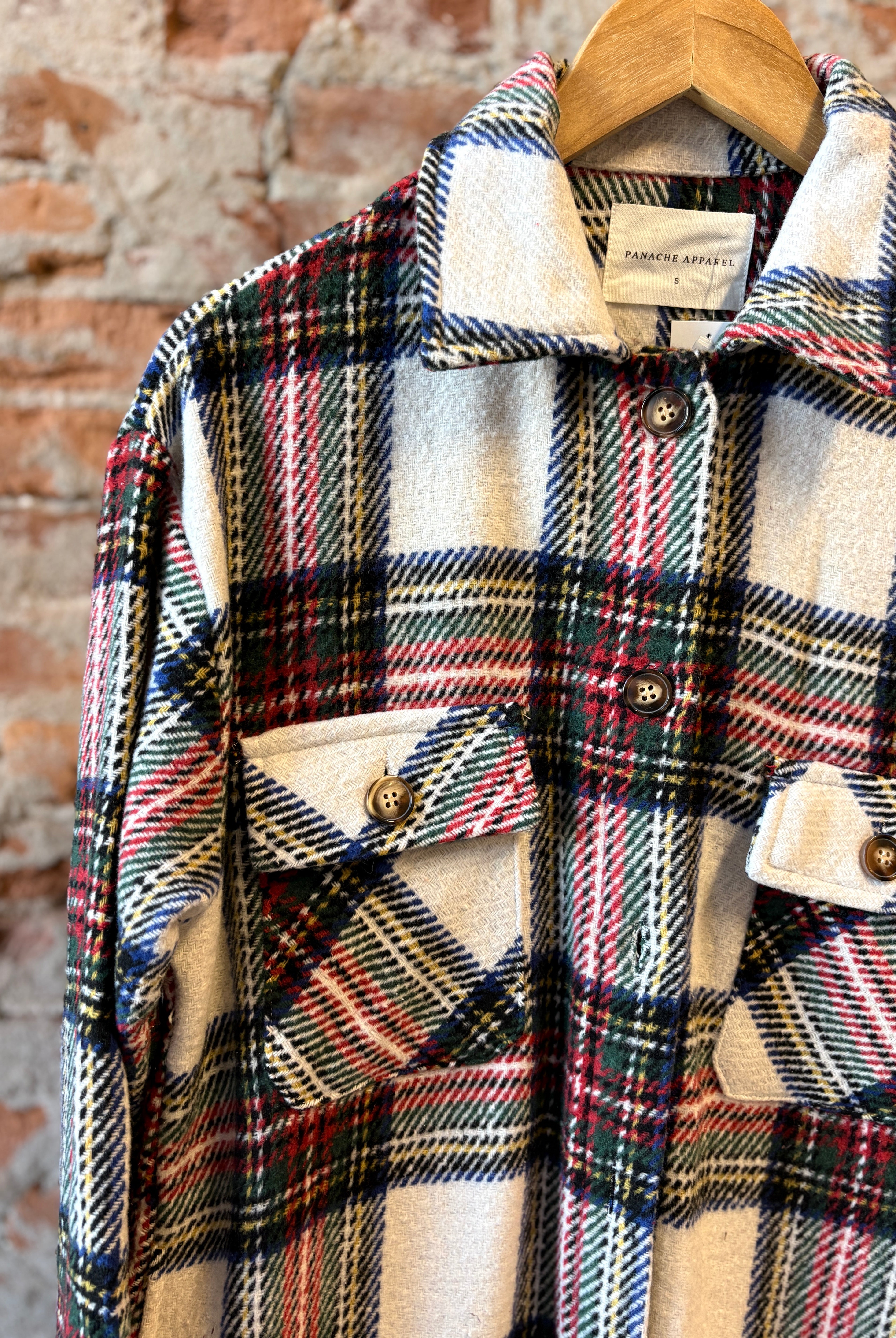 Jaci Long Plaid Shacket-Outerwear-Panache Apparel Co.-The Funky Zebra Ames, Women's Fashion Boutique in Ames, Iowa