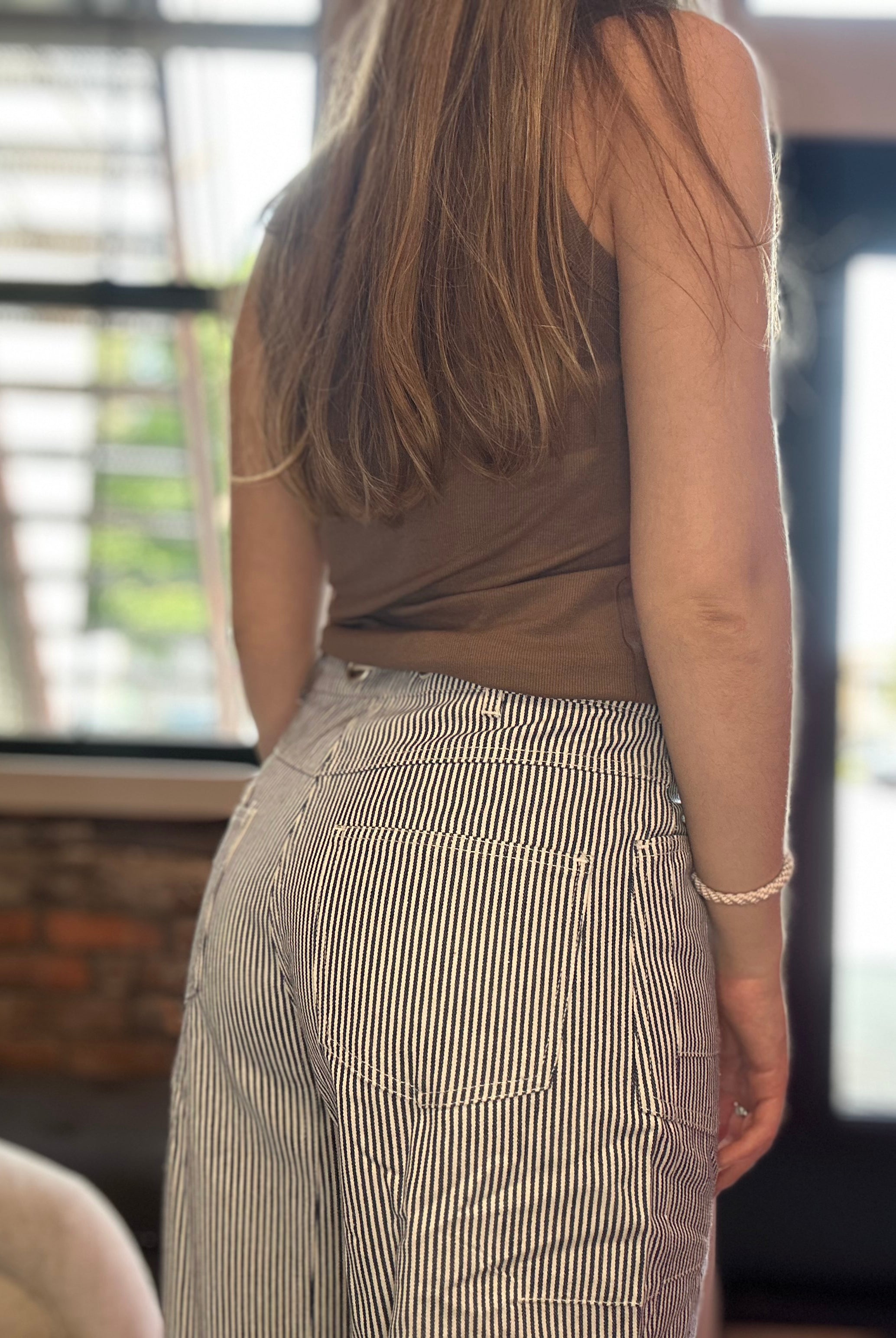 Sierra Striped Denim-apparel-Jodifl-The Funky Zebra Ames, Women's Fashion Boutique in Ames, Iowa