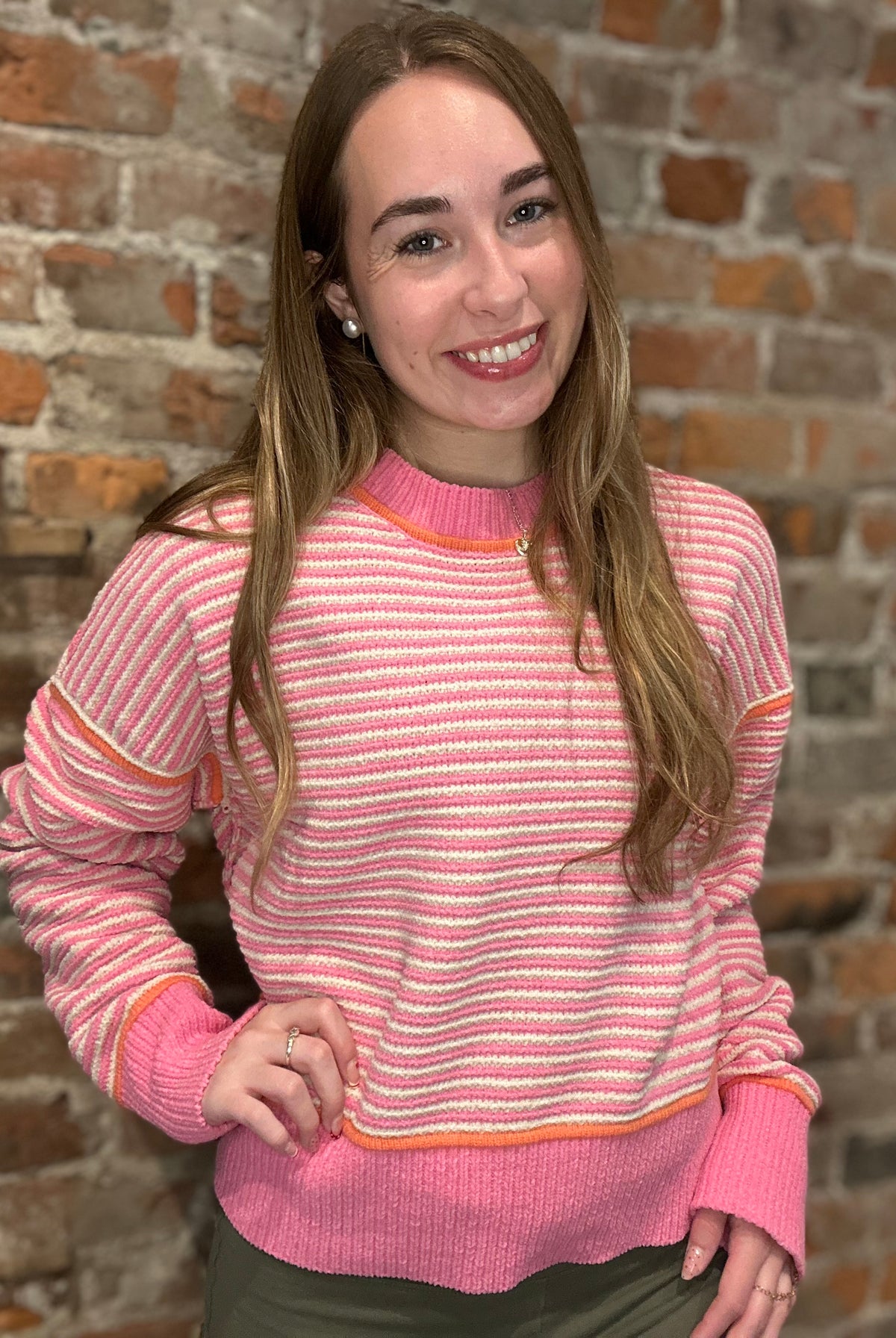 Rebecca Striped Sweater-apparel-Very J-The Funky Zebra Ames, Women's Fashion Boutique in Ames, Iowa