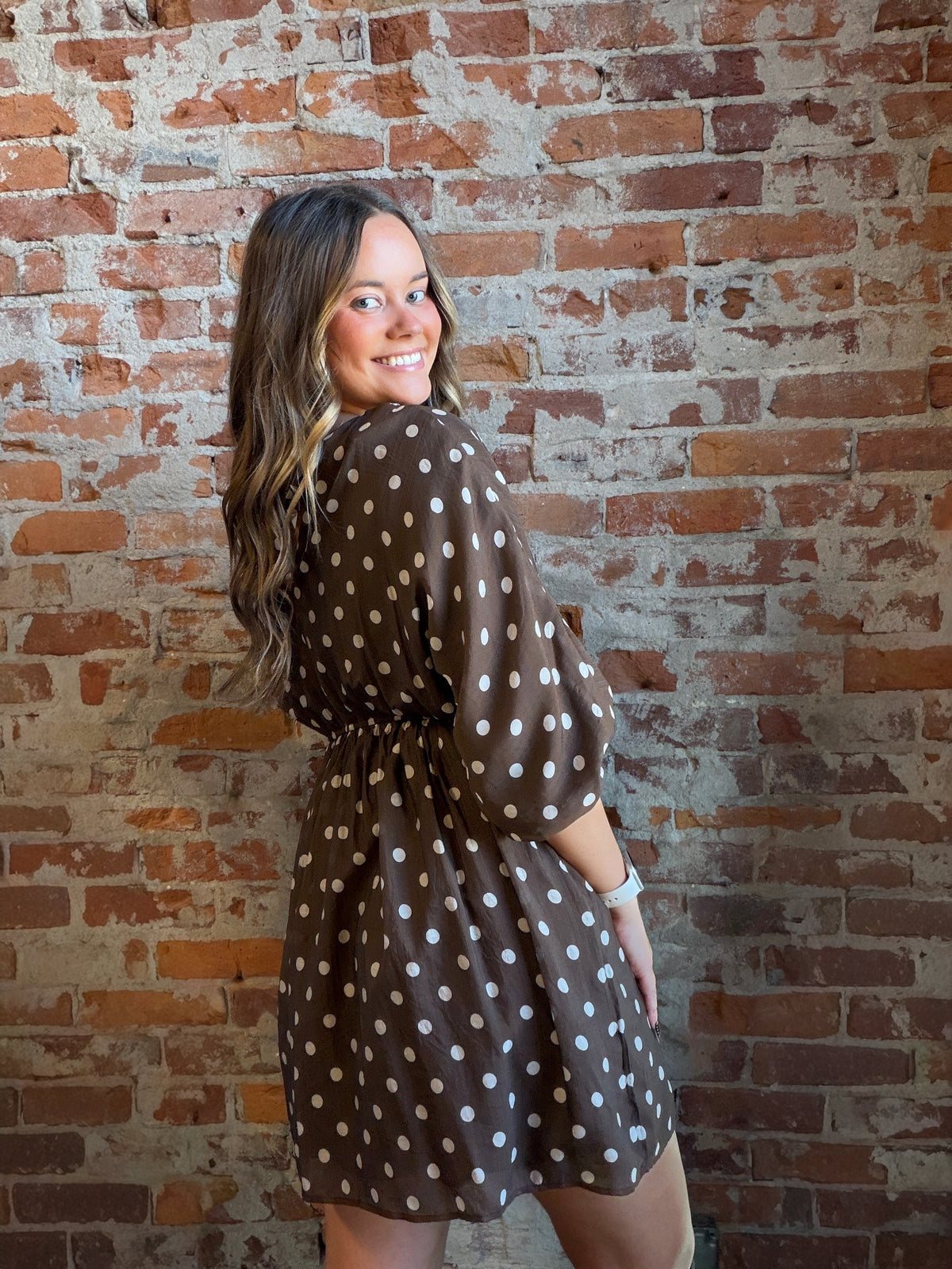 Lorna Polka Dot Dress-apparel-Hayden-The Funky Zebra Ames, Women's Fashion Boutique in Ames, Iowa