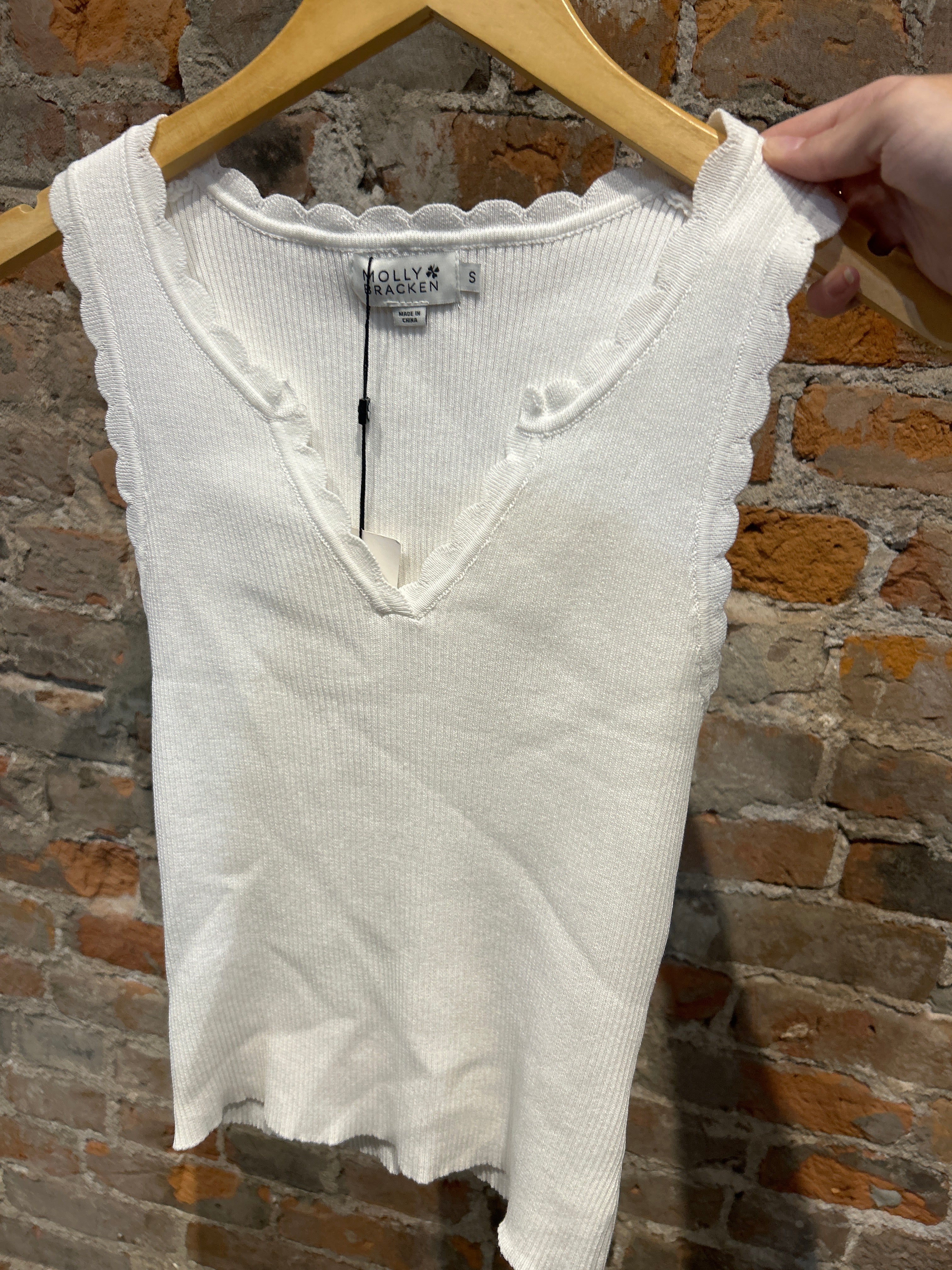MVB Off White Knit Tank-Nellie & Dani Style House-The Funky Zebra Ames, Women's Fashion Boutique in Ames, Iowa