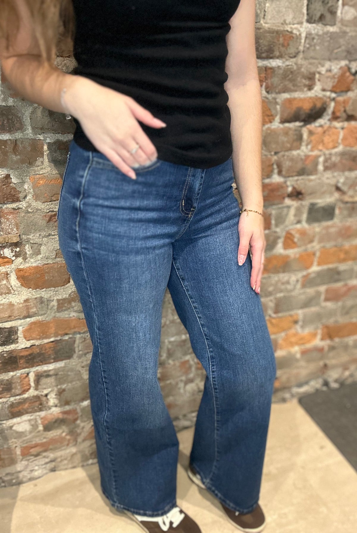 Alaina Brut Denim Jeans-Pants-Molly Bracken-The Funky Zebra Ames, Women's Fashion Boutique in Ames, Iowa