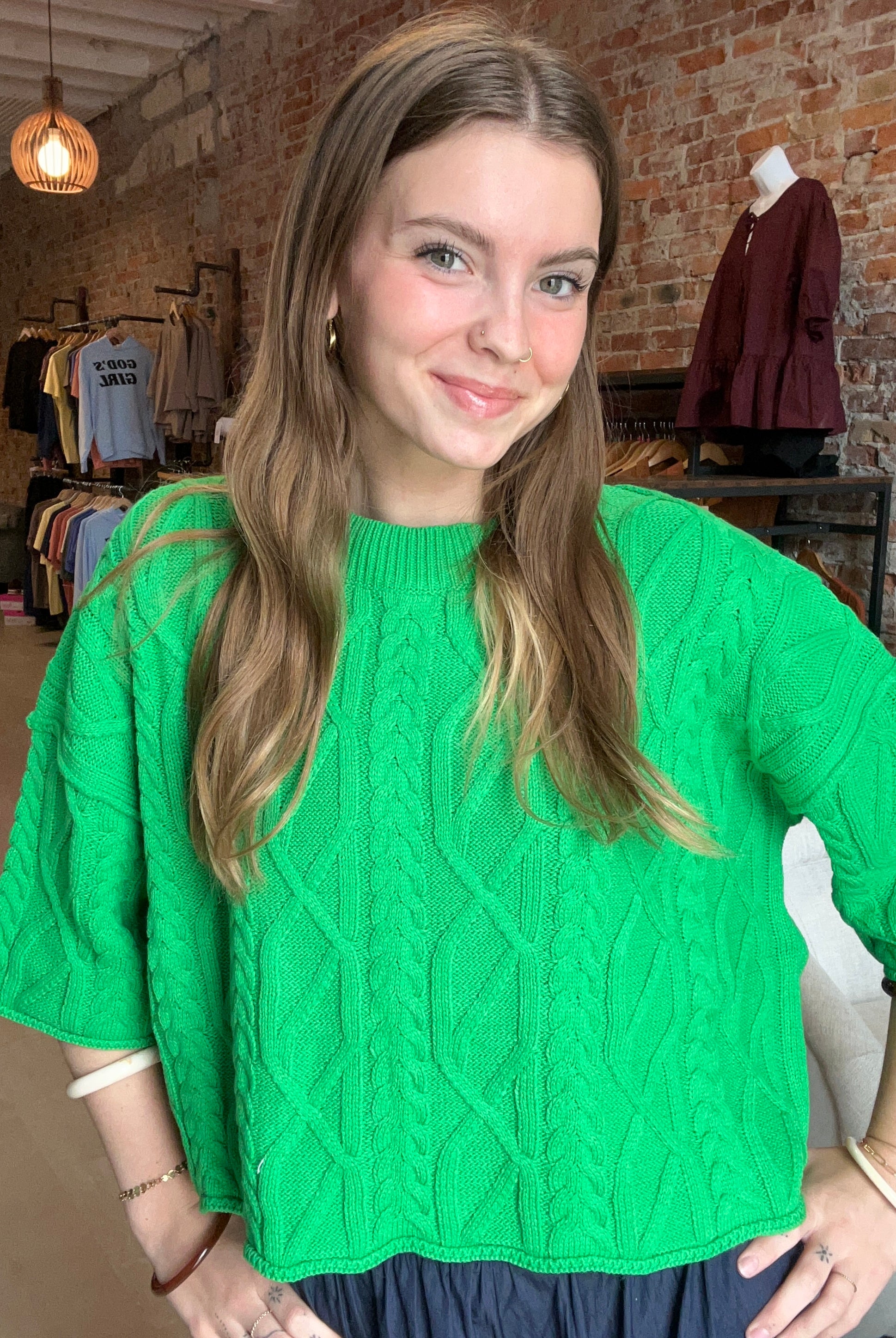 Millie Cable Knit Sweater-apparel-The Funky Zebra Ames-The Funky Zebra Ames, Women's Fashion Boutique in Ames, Iowa