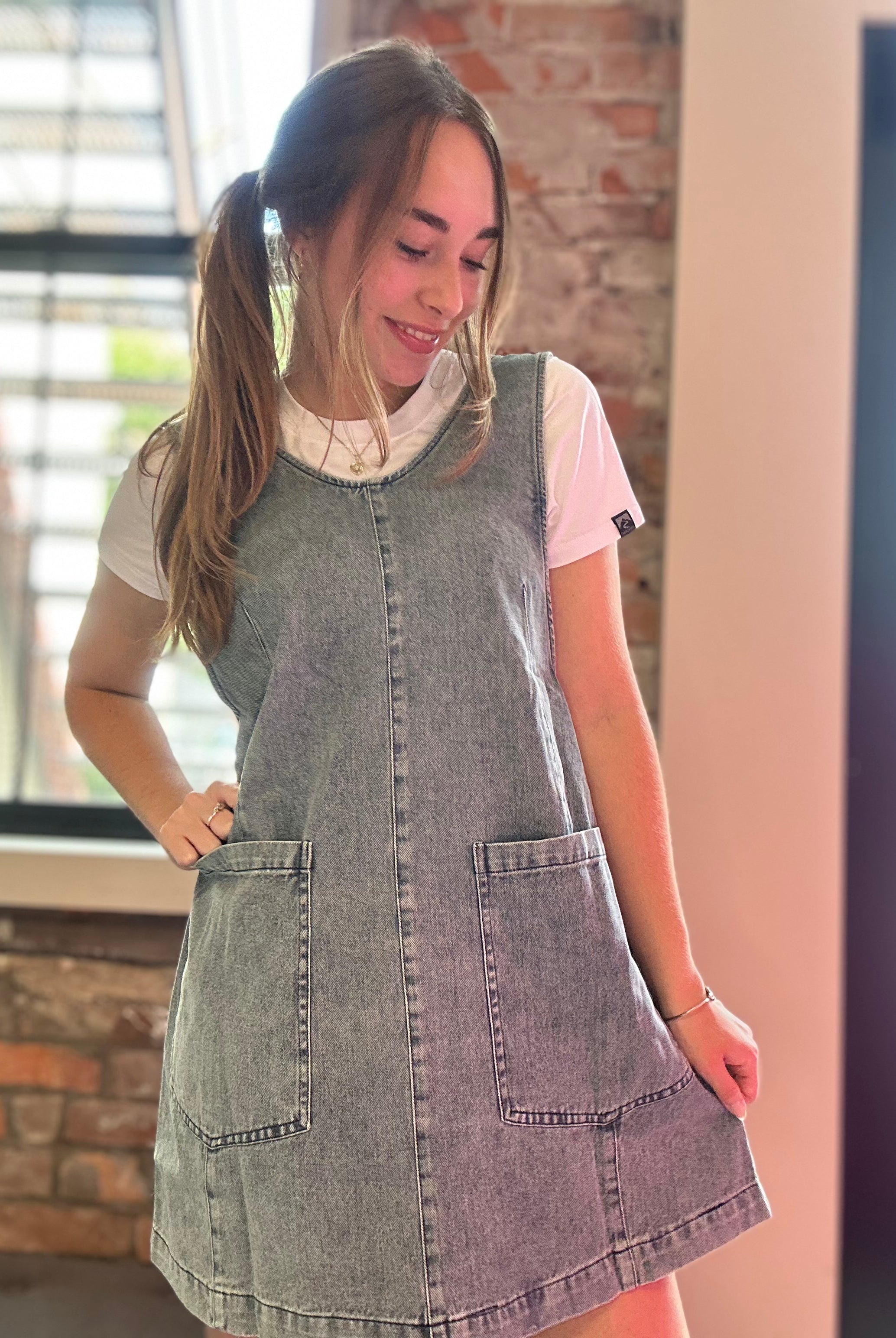 Harley Denim Dress-Dresses-Jodifl-The Funky Zebra Ames, Women's Fashion Boutique in Ames, Iowa