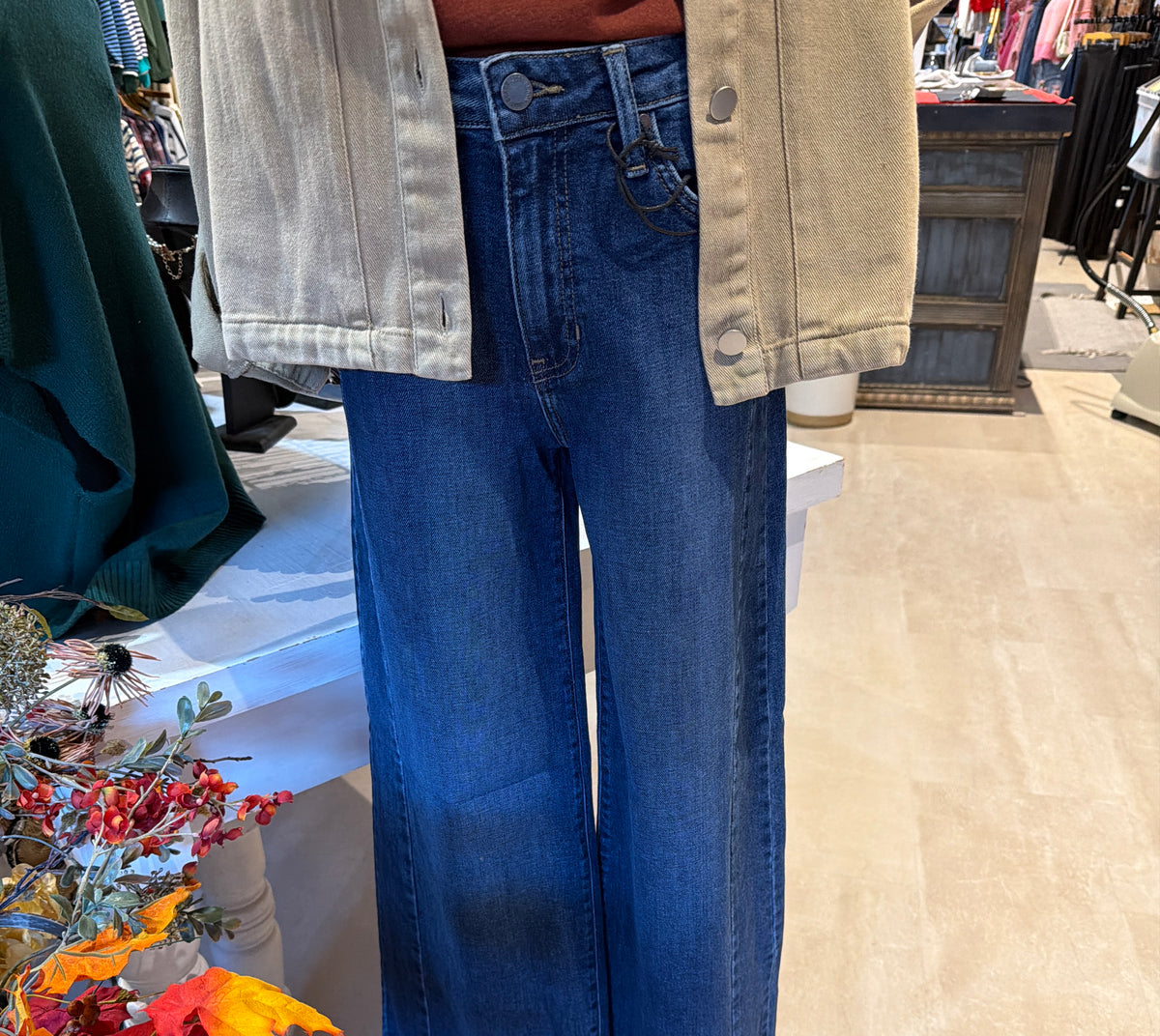 Desiree Wide Leg Denim-apparel-Just Black Denim-The Funky Zebra Ames, Women's Fashion Boutique in Ames, Iowa