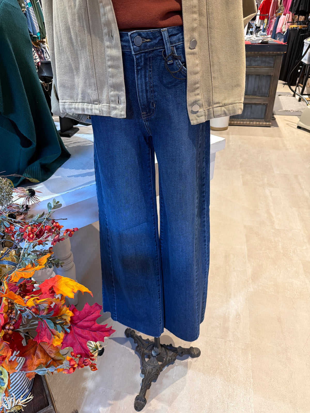 Desiree Wide Leg Denim-apparel-Just Black Denim-The Funky Zebra Ames, Women's Fashion Boutique in Ames, Iowa