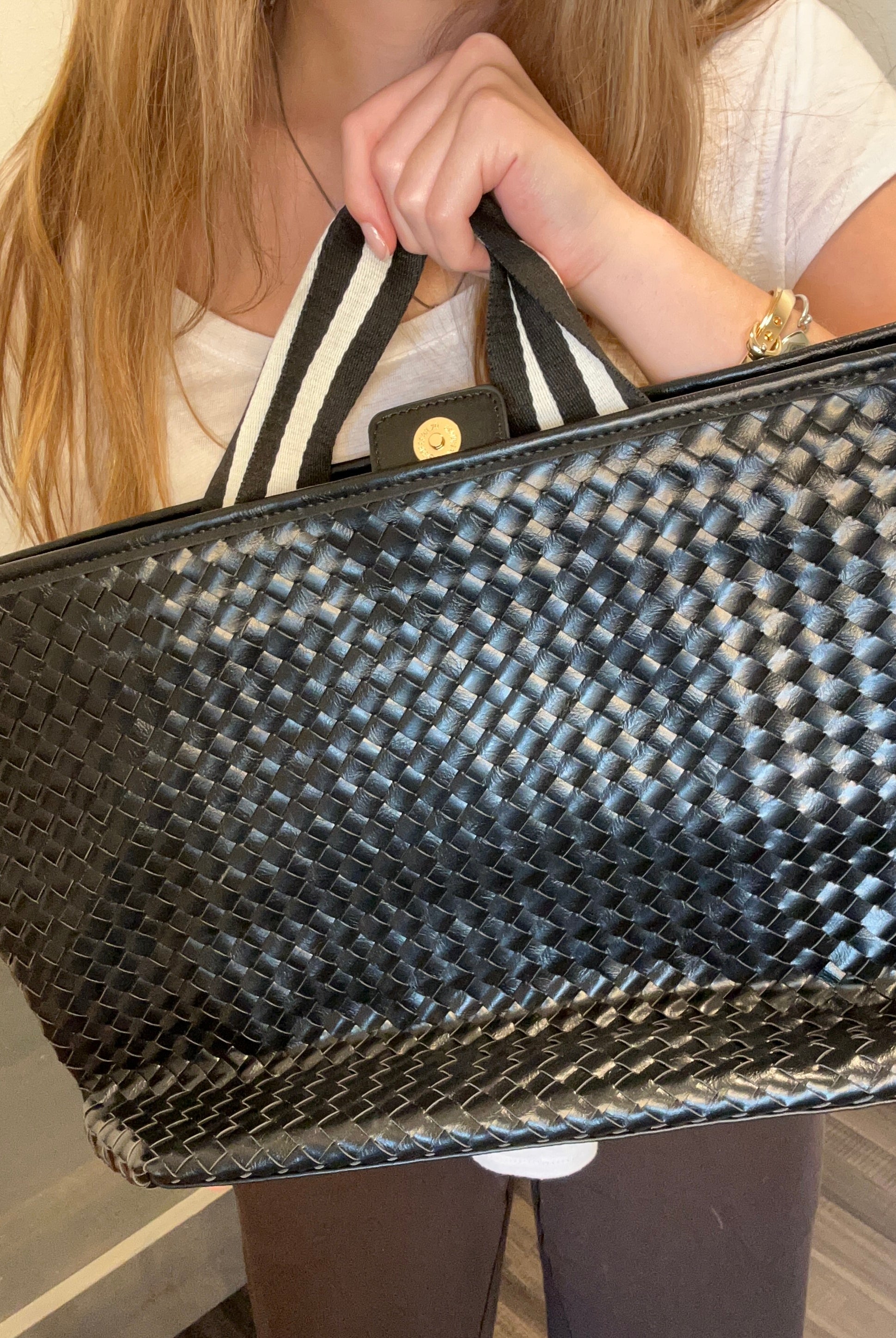 Woven Tiffany Organizer Tote Bag-The Funky Zebra Ames-The Funky Zebra Ames, Women's Fashion Boutique in Ames, Iowa
