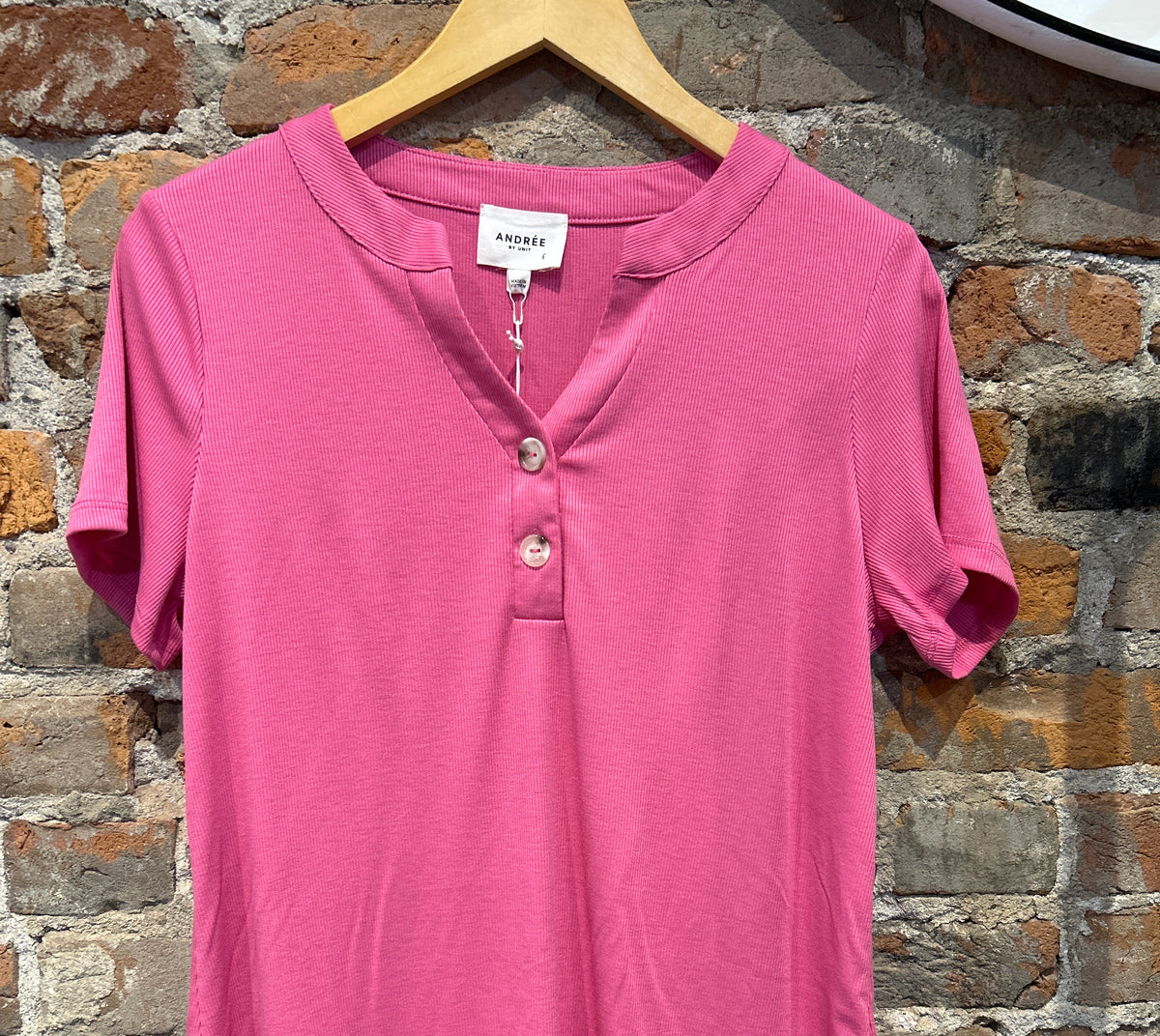 MVB Hot Pink Button Top-Nellie & Dani Style House-The Funky Zebra Ames, Women's Fashion Boutique in Ames, Iowa