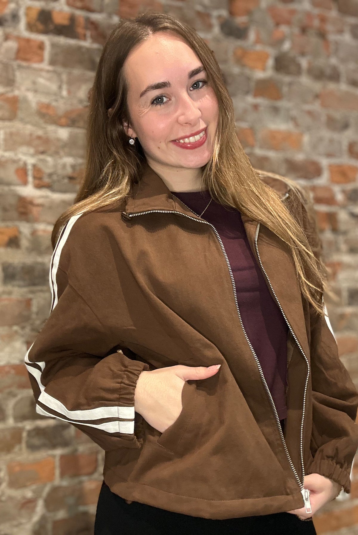 Phoebe Brown Jacket-ButterMelon-The Funky Zebra Ames, Women's Fashion Boutique in Ames, Iowa