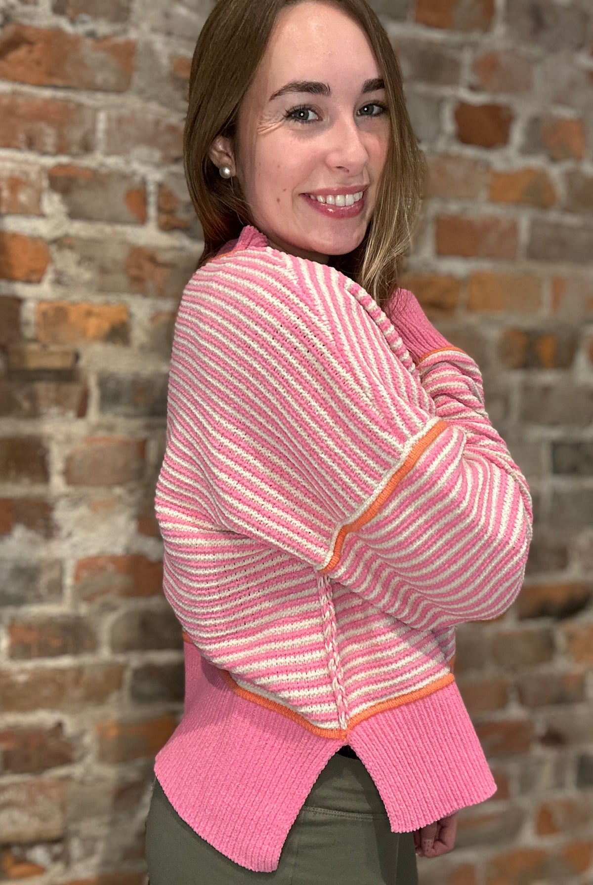 Rebecca Striped Sweater-apparel-Very J-The Funky Zebra Ames, Women's Fashion Boutique in Ames, Iowa