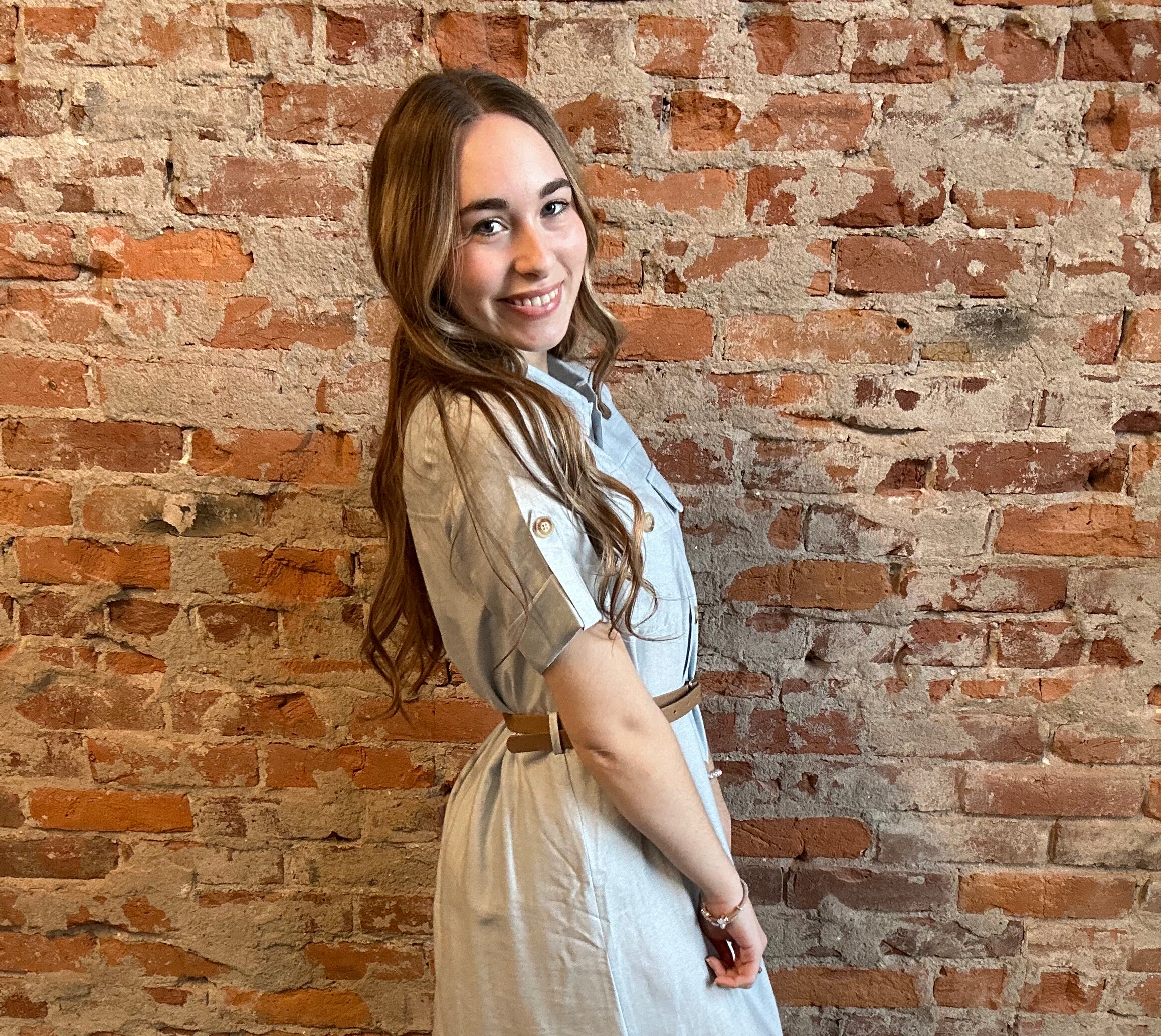 Marissa Belted Linen Dress-Dresses-Blu Pepper-The Funky Zebra Ames, Women's Fashion Boutique in Ames, Iowa