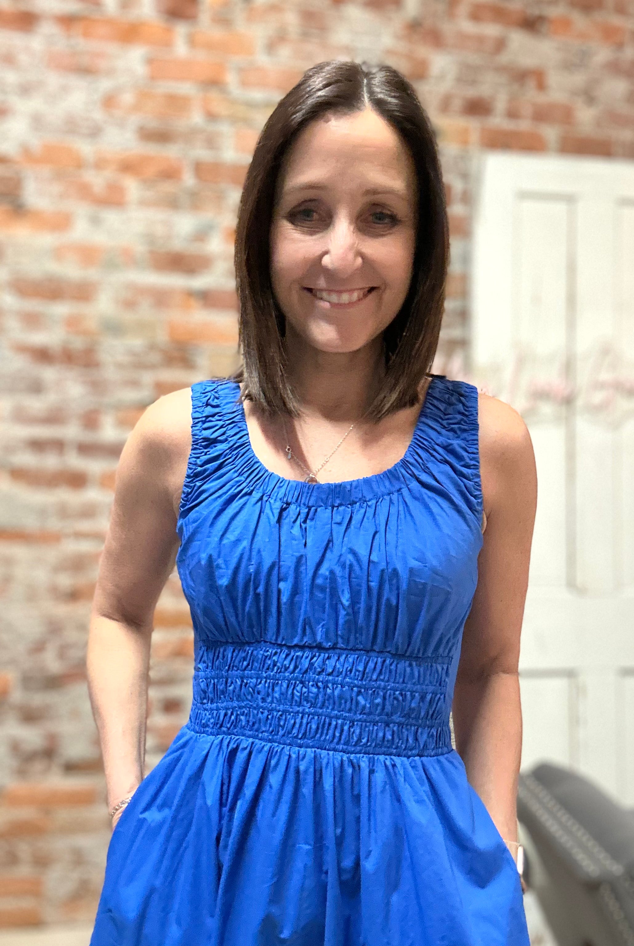 Delilah Poplin Midi Dress-apparel-Pinch-The Funky Zebra Ames, Women's Fashion Boutique in Ames, Iowa