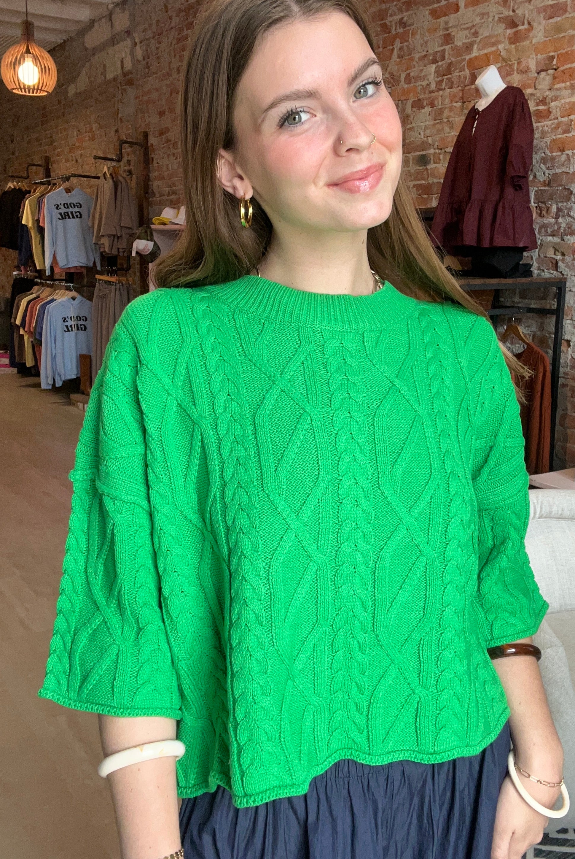 Millie Cable Knit Sweater-apparel-The Funky Zebra Ames-The Funky Zebra Ames, Women's Fashion Boutique in Ames, Iowa