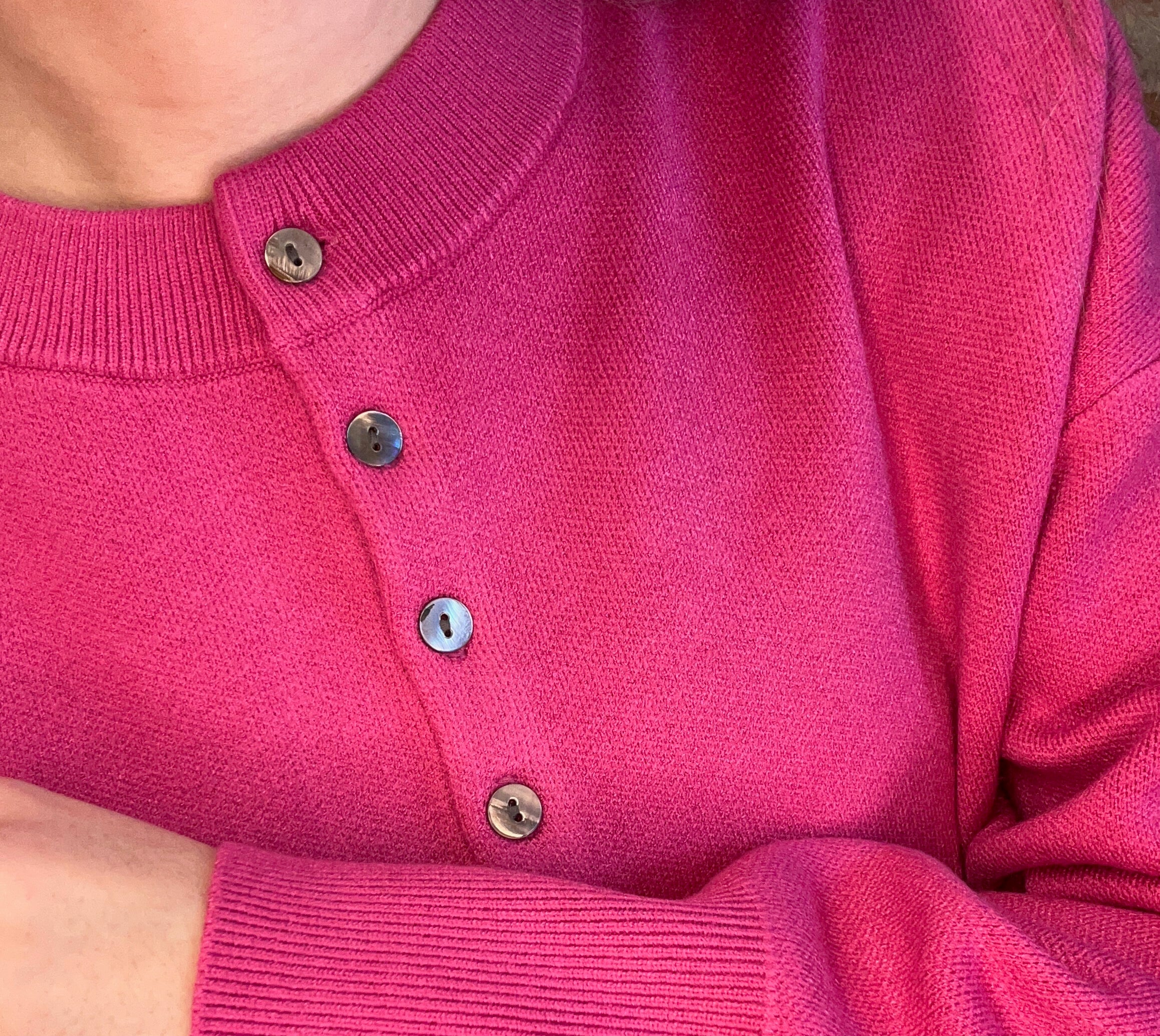 Sylvie Magenta Cardigan-Cardigans-fate-The Funky Zebra Ames, Women's Fashion Boutique in Ames, Iowa
