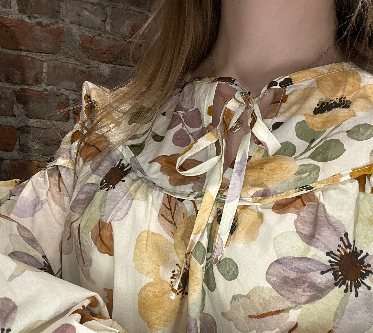 Frances Fall Floral Blouse-apparel-Hayden-The Funky Zebra Ames, Women's Fashion Boutique in Ames, Iowa