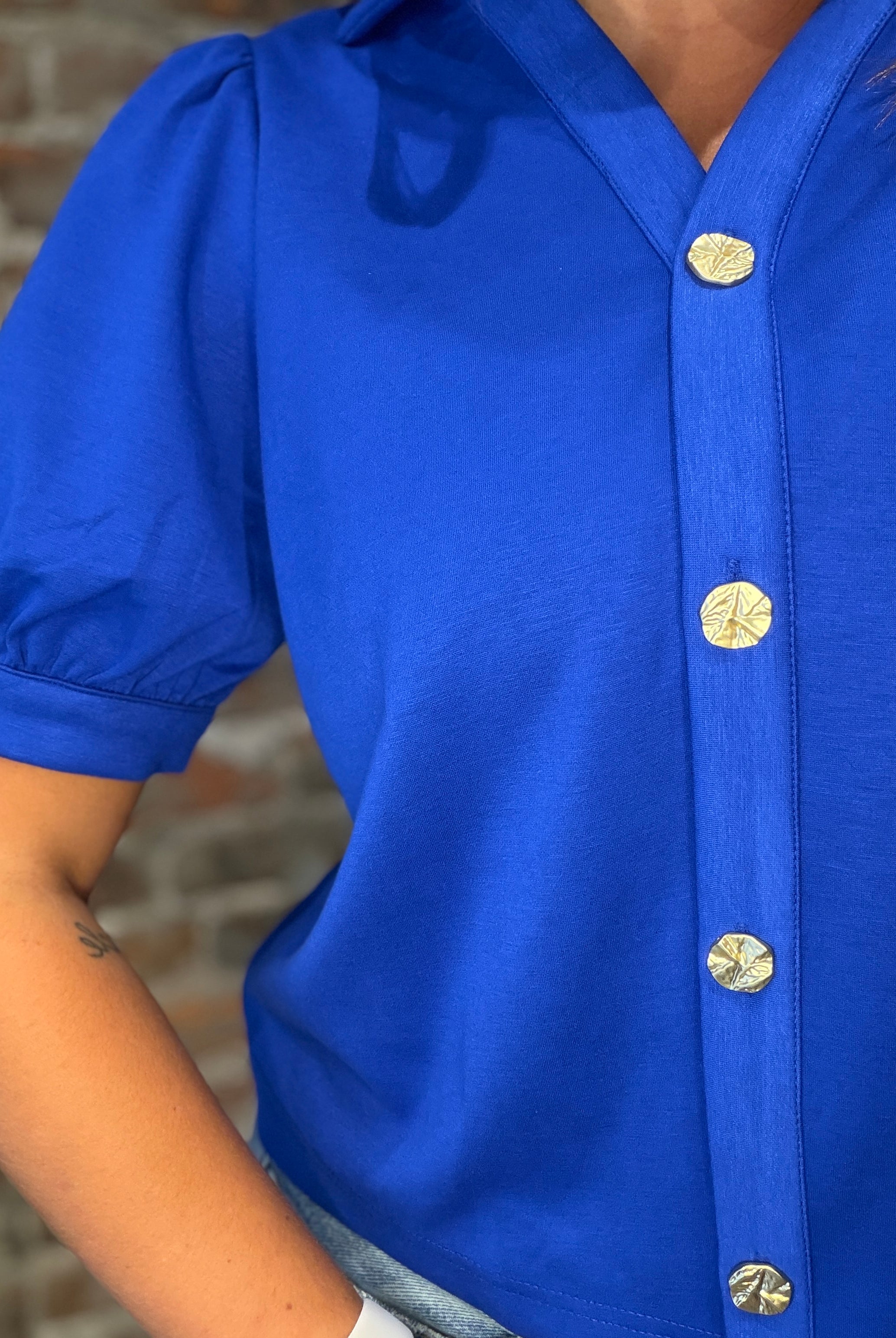Francis Collared Blouse-apparel-Jodifl-The Funky Zebra Ames, Women's Fashion Boutique in Ames, Iowa