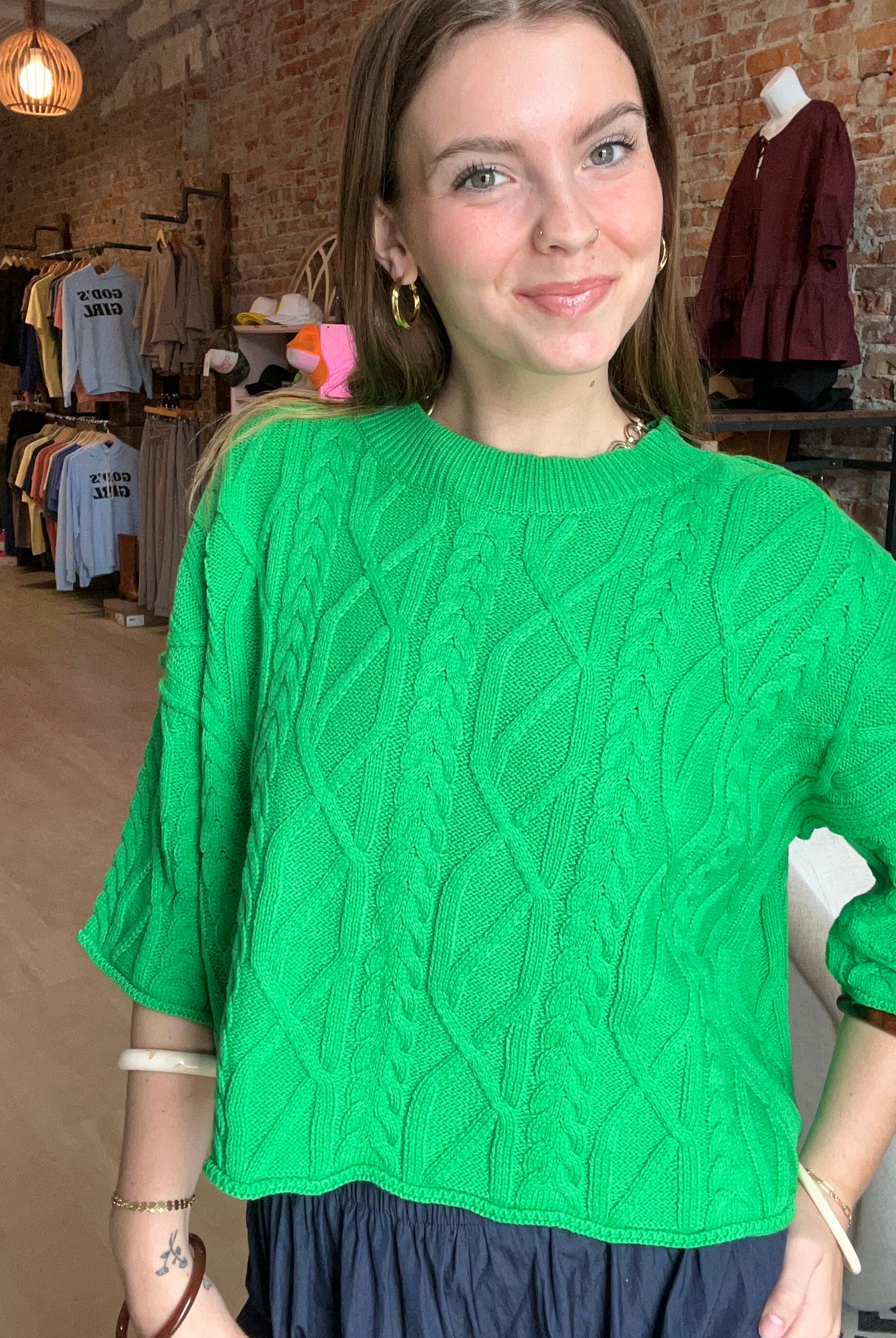 Millie Cable Knit Sweater-apparel-The Funky Zebra Ames-The Funky Zebra Ames, Women's Fashion Boutique in Ames, Iowa