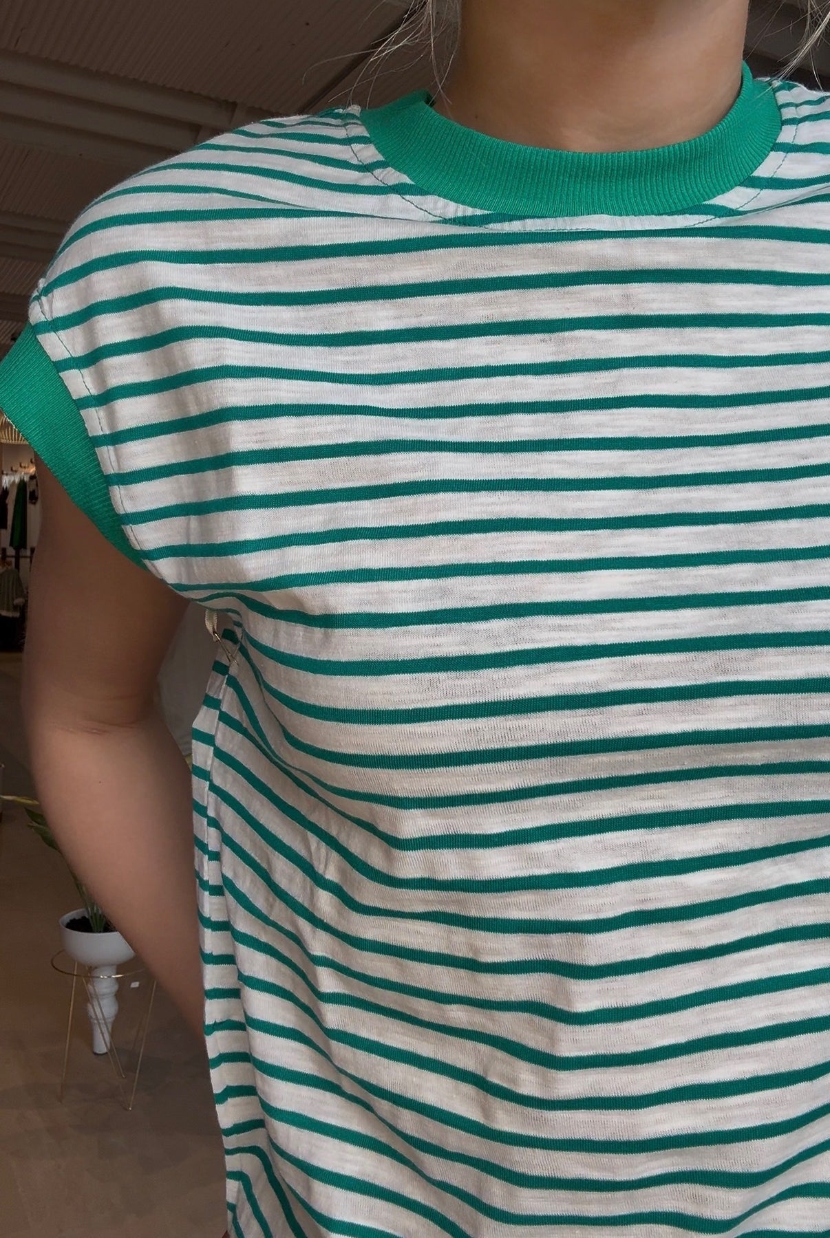 Addyson Striped Cap Sleeve Top-top-La Miel-The Funky Zebra Ames, Women's Fashion Boutique in Ames, Iowa