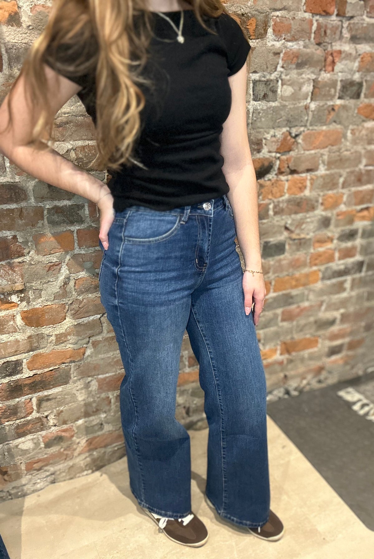 Alaina Brut Denim Jeans-Pants-Molly Bracken-The Funky Zebra Ames, Women's Fashion Boutique in Ames, Iowa