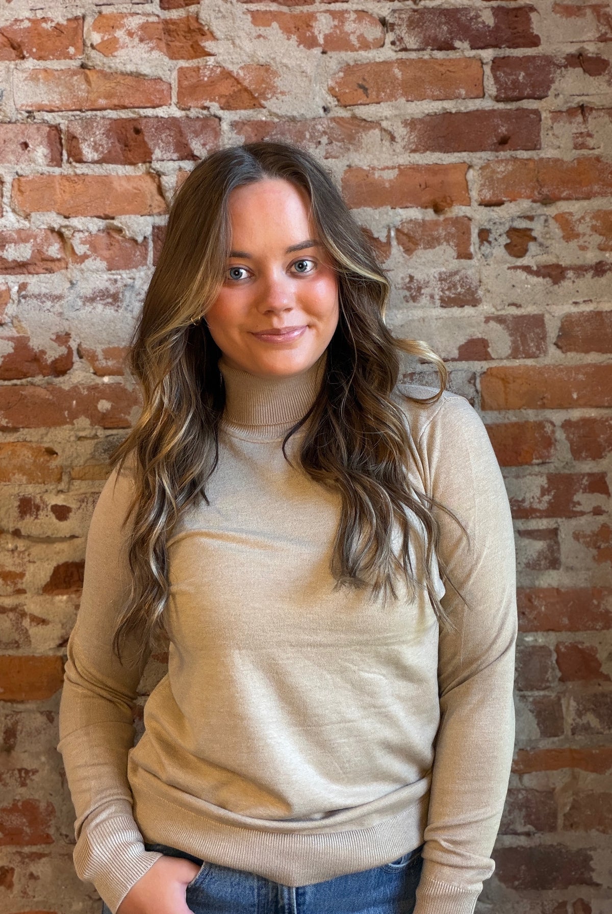 Charise Roll Neck Tops-Sweaters-be young-The Funky Zebra Ames, Women's Fashion Boutique in Ames, Iowa
