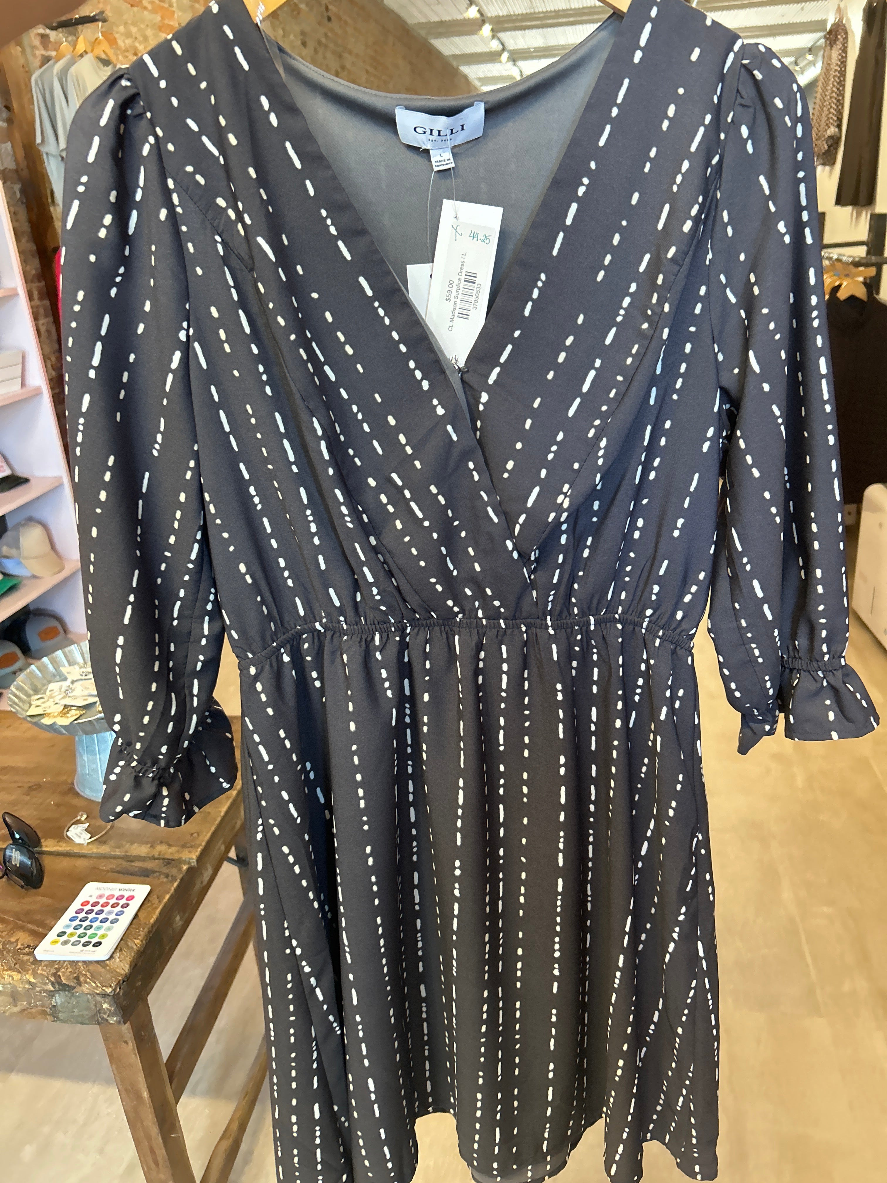 CL Madison Surplice Dress-Dresses-The Funky Zebra Ames-The Funky Zebra Ames, Women's Fashion Boutique in Ames, Iowa