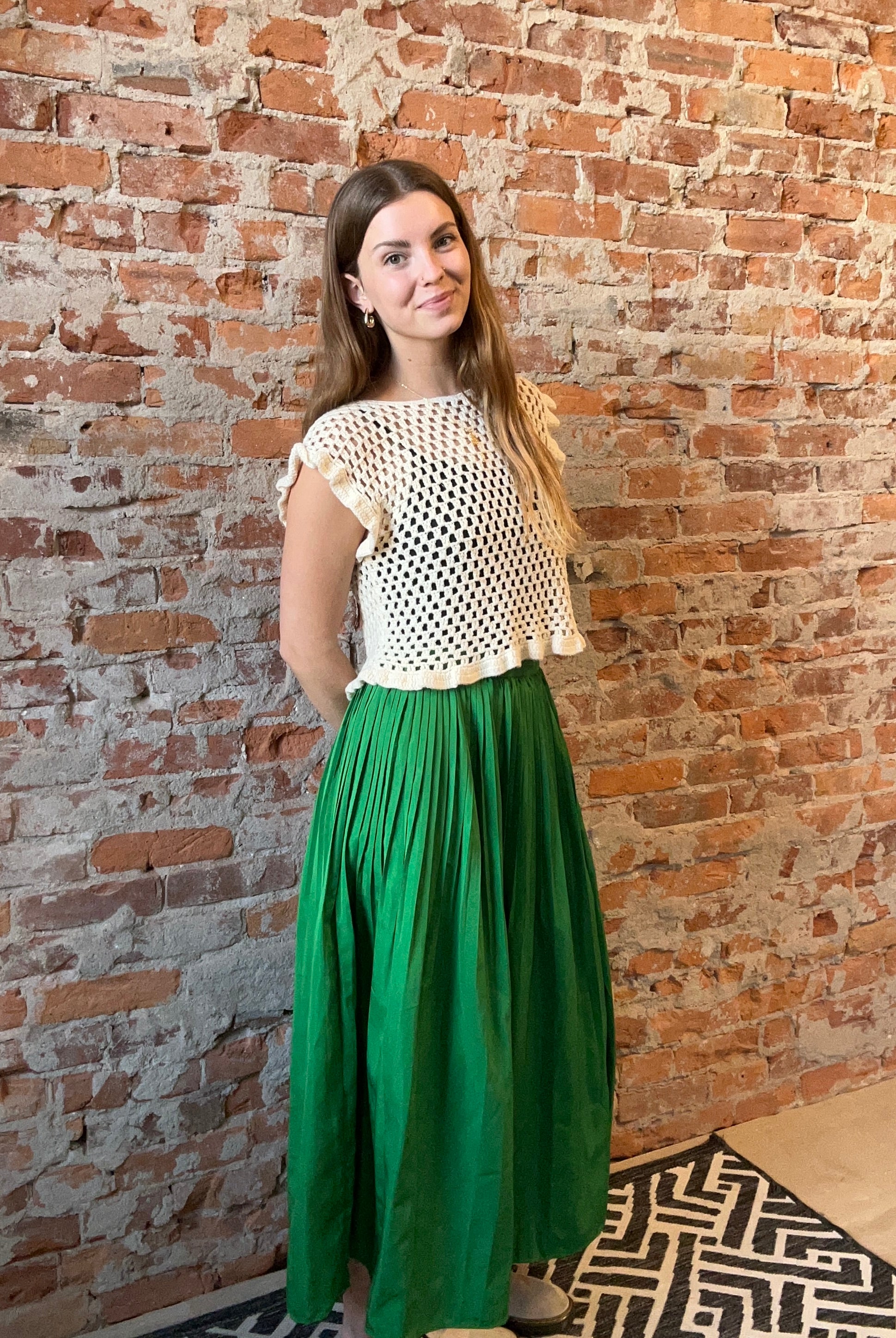 Talia Pleated Midi A-Line Skirt-apparel-Pinch-The Funky Zebra Ames, Women's Fashion Boutique in Ames, Iowa