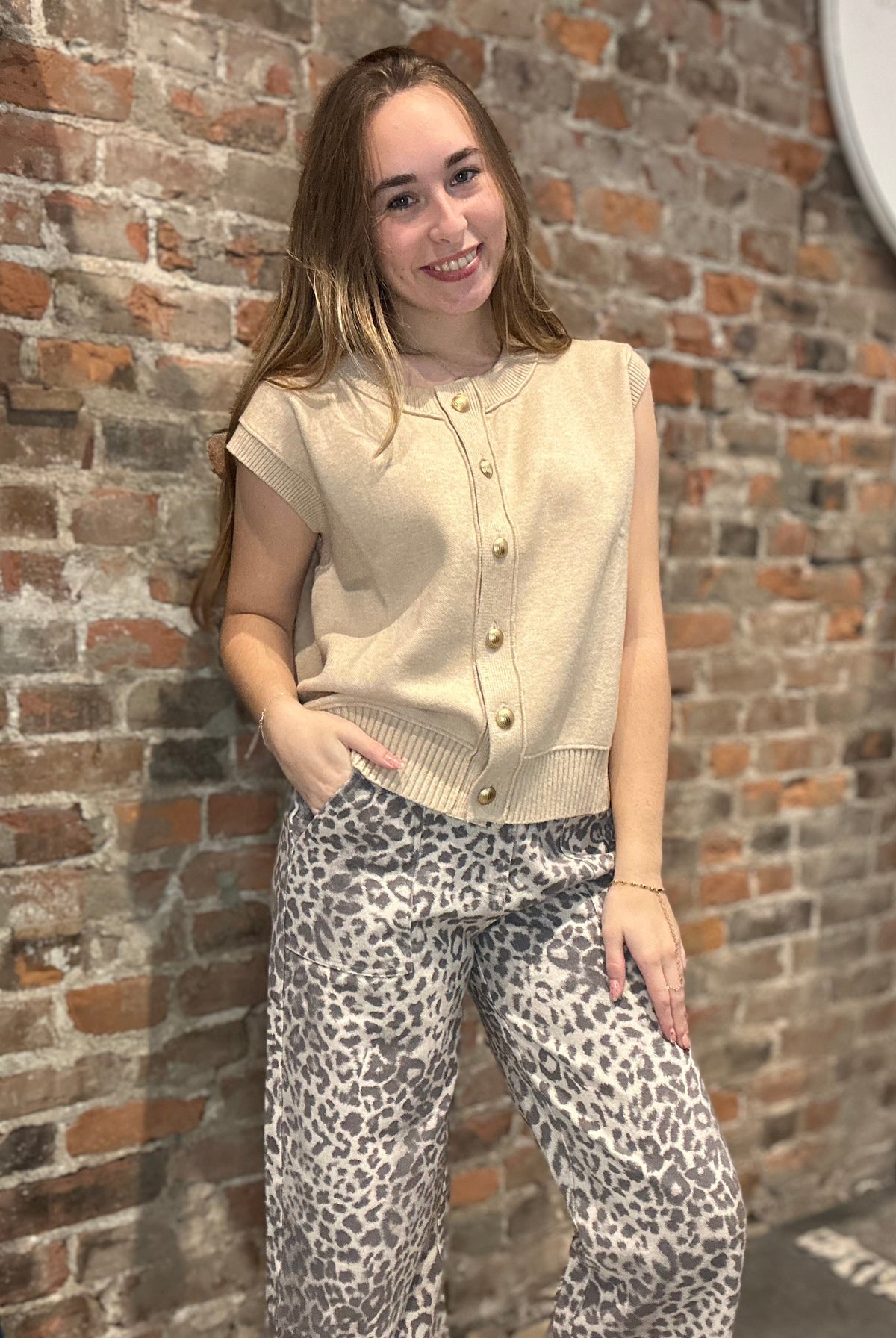 Angel Animal Print-pants-She & Sky-The Funky Zebra Ames, Women's Fashion Boutique in Ames, Iowa