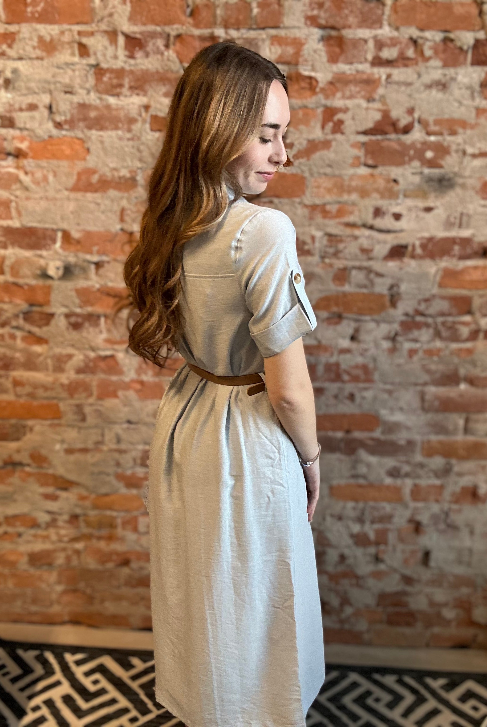 Marissa Belted Linen Dress-Dresses-Blu Pepper-The Funky Zebra Ames, Women's Fashion Boutique in Ames, Iowa