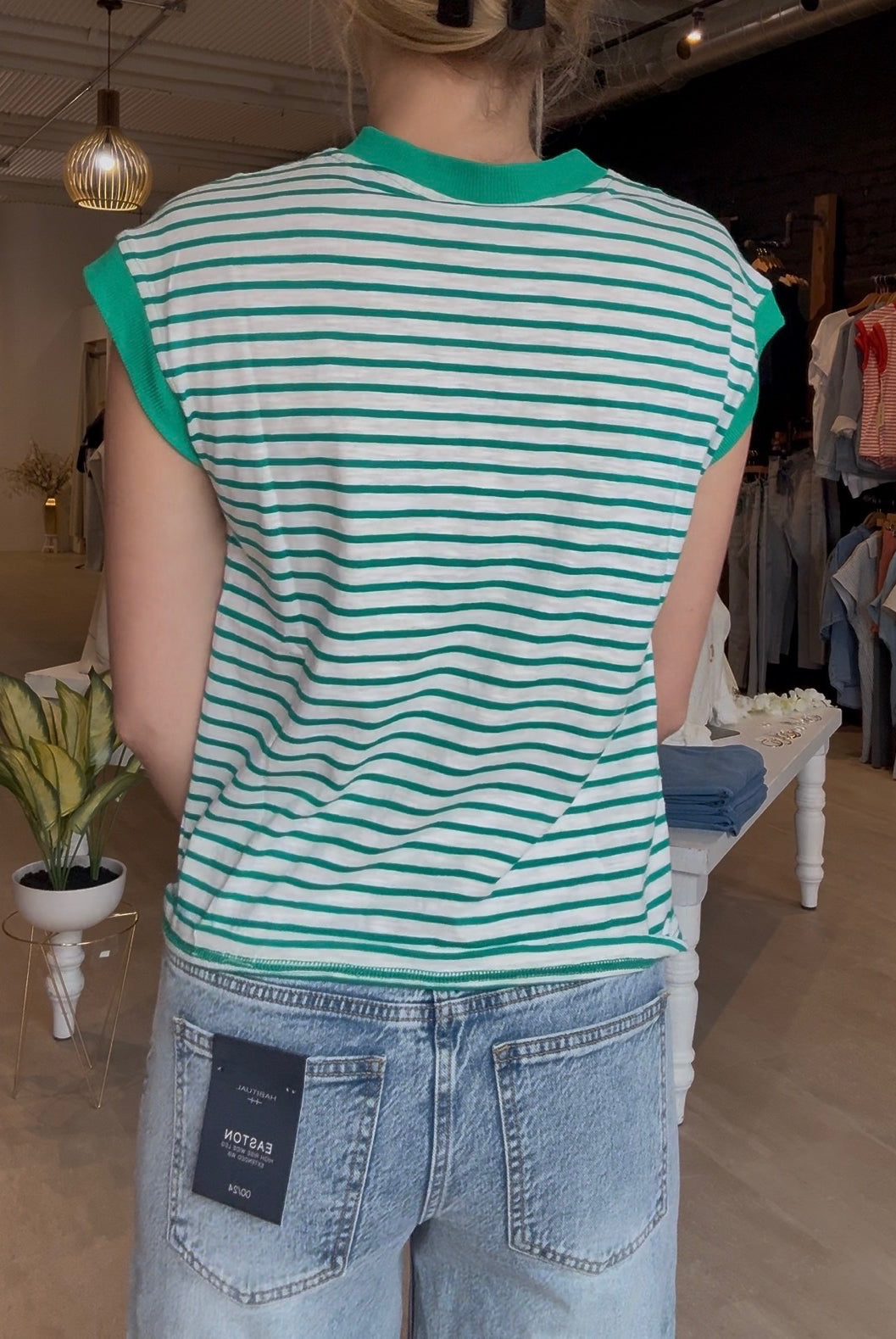 Addyson Striped Cap Sleeve Top-top-La Miel-The Funky Zebra Ames, Women's Fashion Boutique in Ames, Iowa