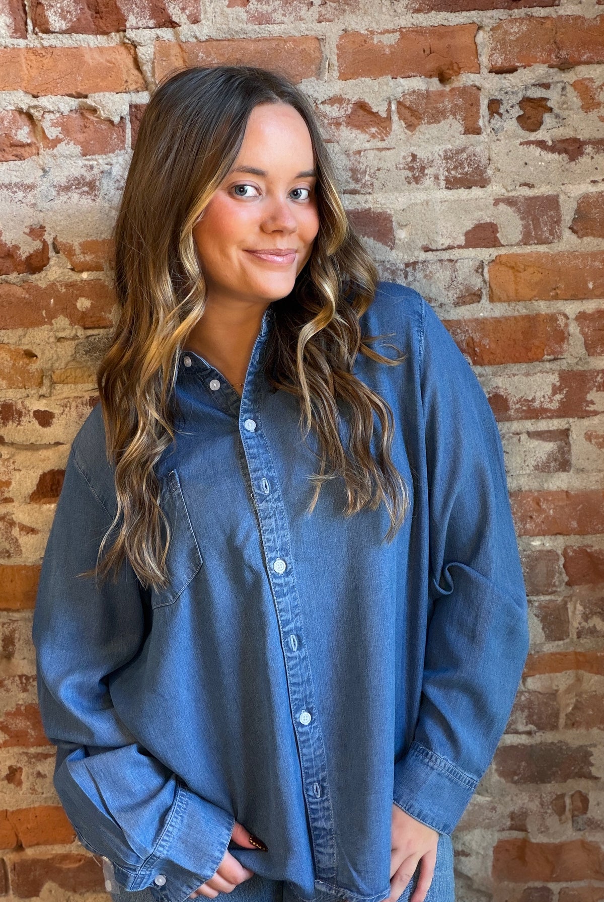 Bobby Denim Shirt-apparel-heimish-The Funky Zebra Ames, Women's Fashion Boutique in Ames, Iowa