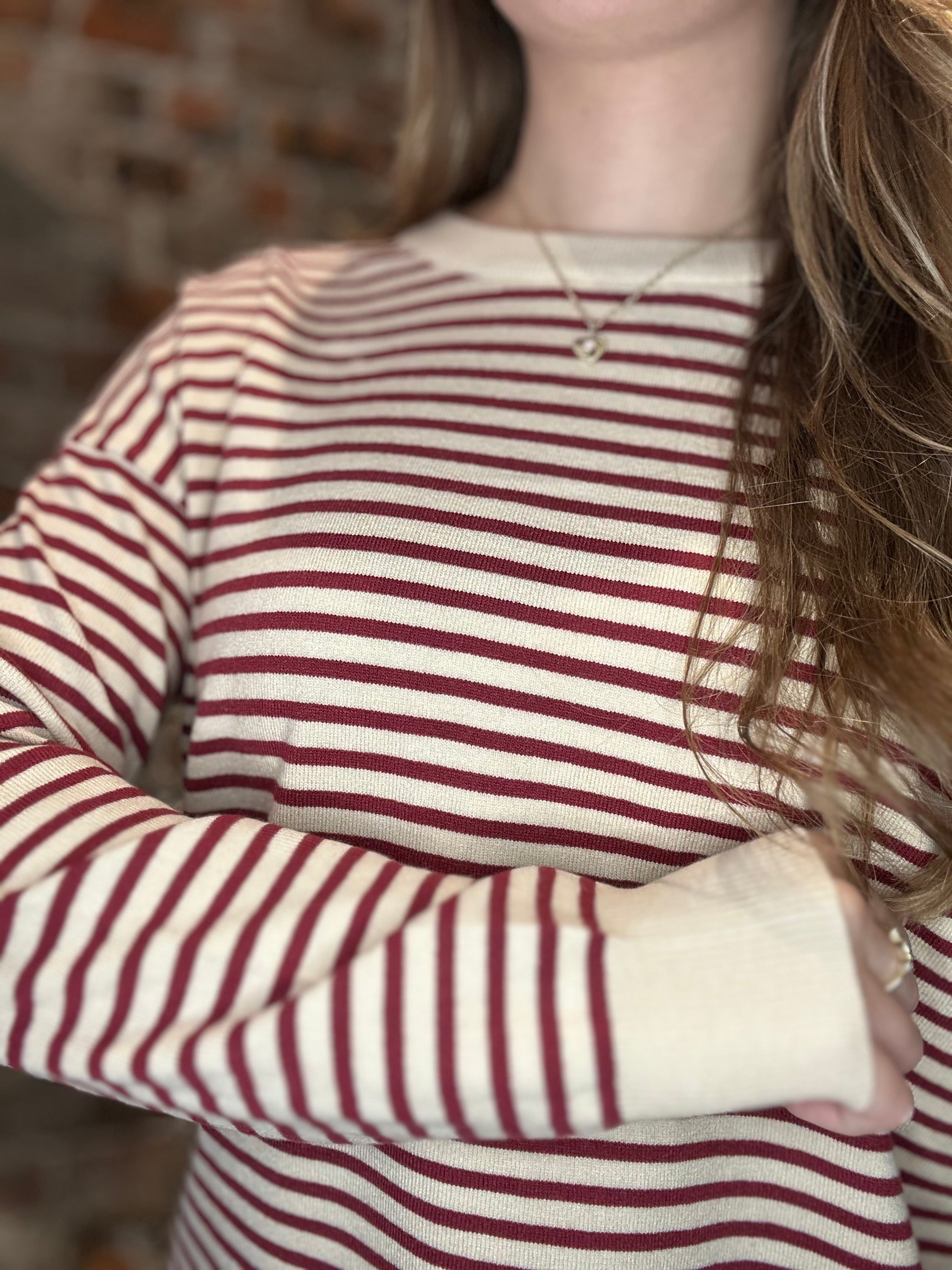 Stevie Striped Sweater-Long Sleeves-Staccato-The Funky Zebra Ames, Women's Fashion Boutique in Ames, Iowa