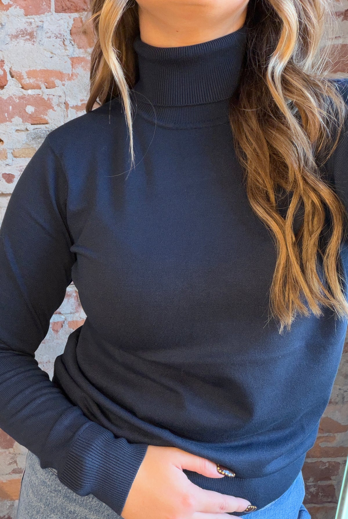 Charise Roll Neck Tops-Sweaters-be young-The Funky Zebra Ames, Women's Fashion Boutique in Ames, Iowa