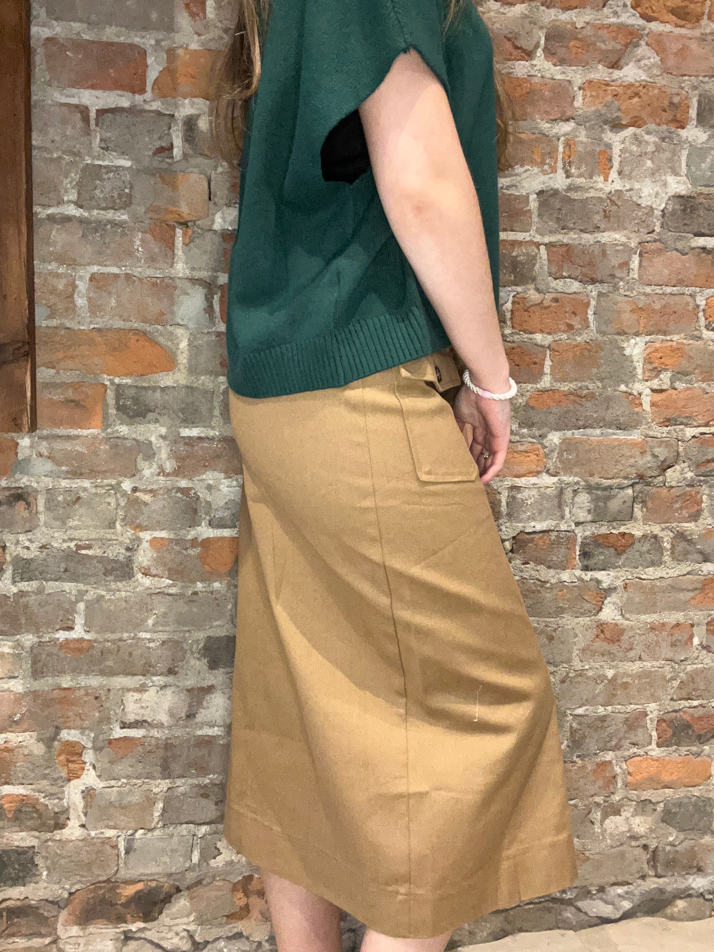 Danielle Cargo Midi Skirt-skirt-in february-The Funky Zebra Ames, Women's Fashion Boutique in Ames, Iowa