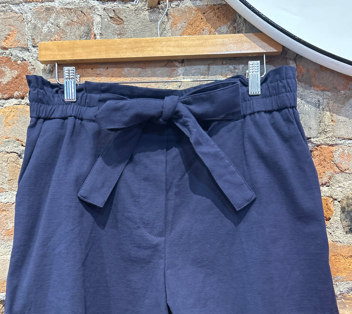 MVB Navy Tie-front shorts-Nellie & Dani Style House-The Funky Zebra Ames, Women's Fashion Boutique in Ames, Iowa