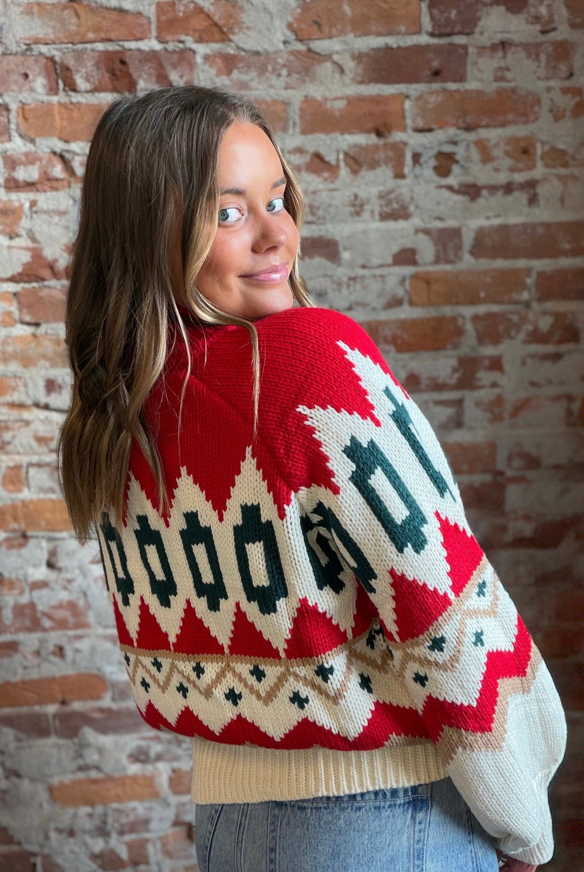 Naveen Nordic Sweater-Long Sleeves-She & Sky-The Funky Zebra Ames, Women's Fashion Boutique in Ames, Iowa