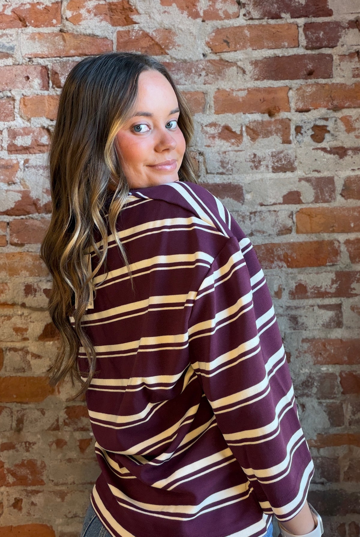 Lauren Fig Striped Top-top-be young-The Funky Zebra Ames, Women's Fashion Boutique in Ames, Iowa