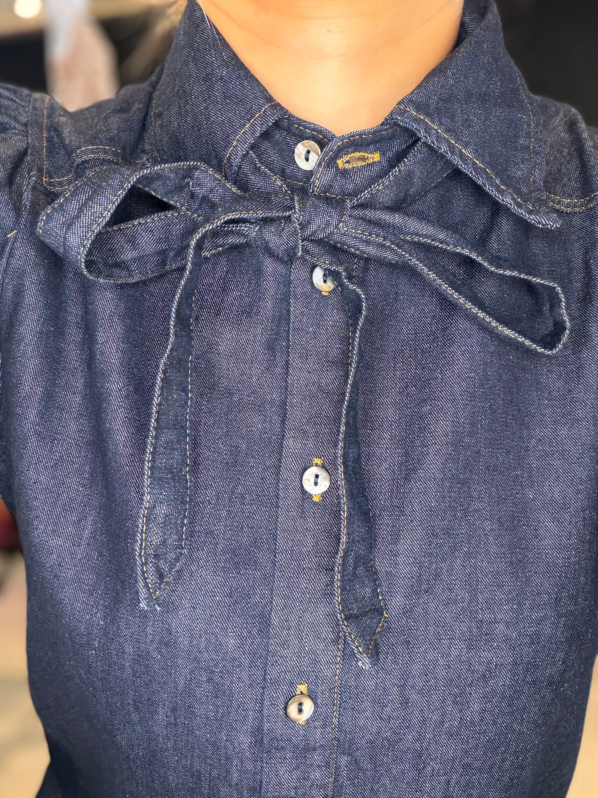 Dolly Denim Dress-Dresses-She & Sky-The Funky Zebra Ames, Women's Fashion Boutique in Ames, Iowa