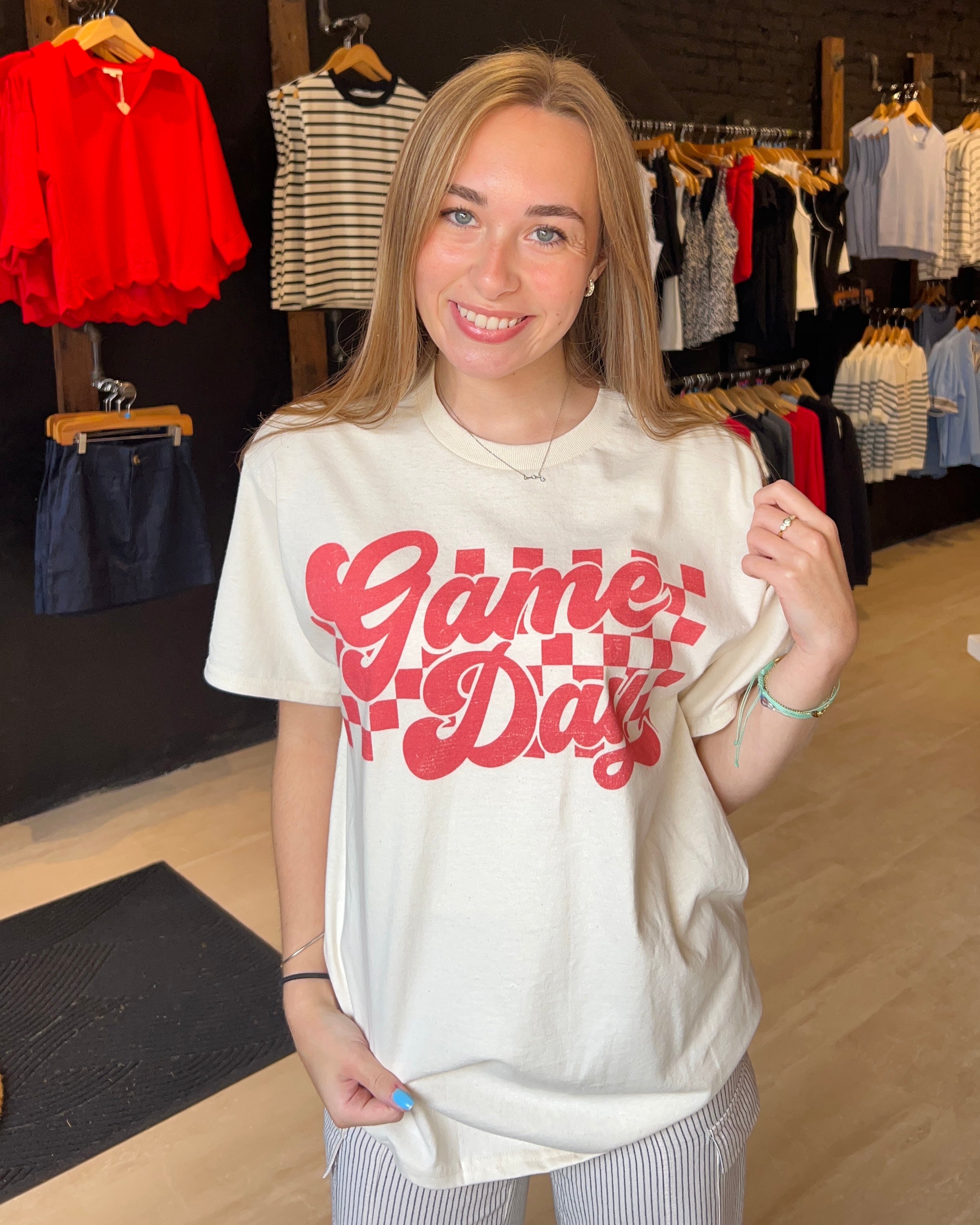 Game Day Oversized Tee-Graphic Tee's-Good Day Street-The Funky Zebra Ames, Women's Fashion Boutique in Ames, Iowa