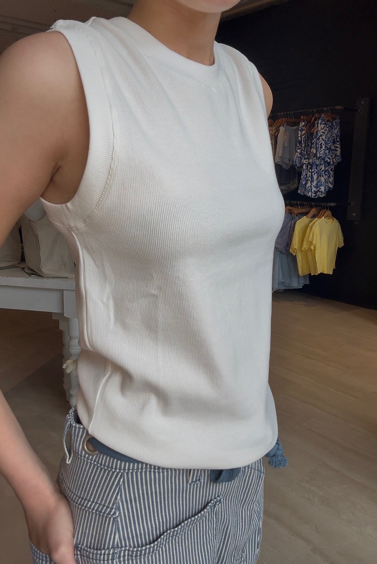 Journey Crewneck Ribbed Tank-Tank Tops-La Miel-The Funky Zebra Ames, Women's Fashion Boutique in Ames, Iowa