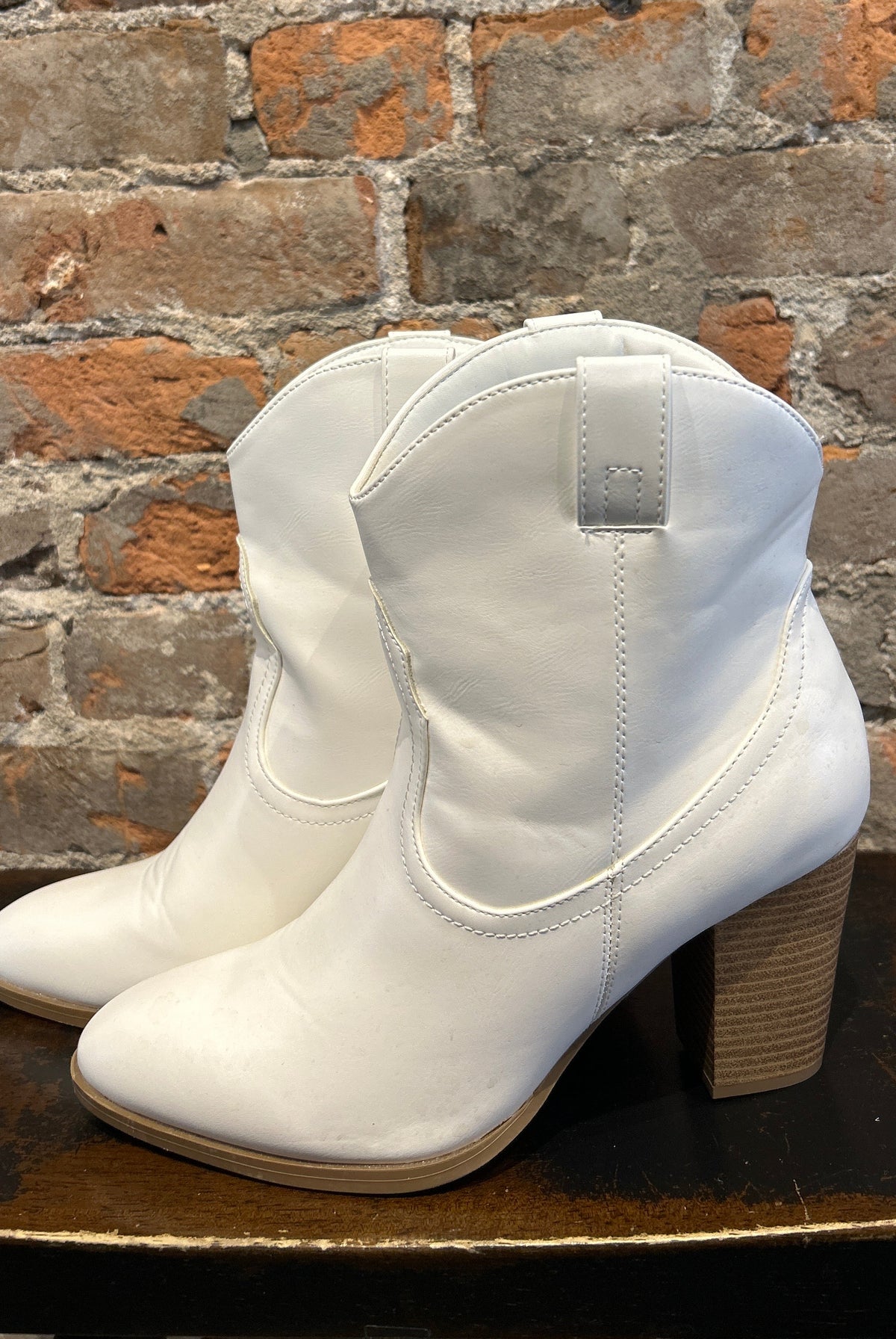 MVB White Cowboy Boots-Nellie & Dani Style House-The Funky Zebra Ames, Women's Fashion Boutique in Ames, Iowa