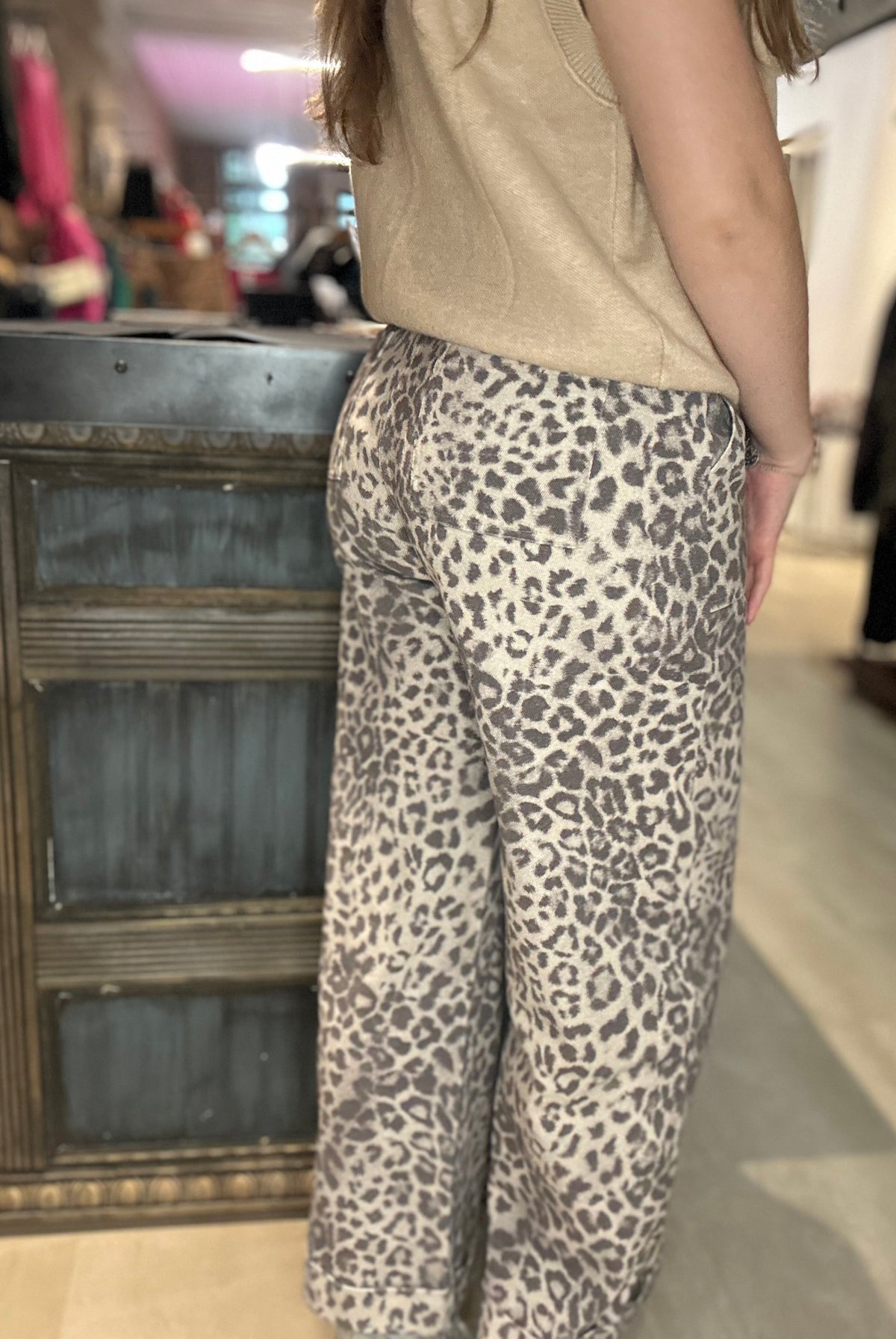 Angel Animal Print-pants-She & Sky-The Funky Zebra Ames, Women's Fashion Boutique in Ames, Iowa