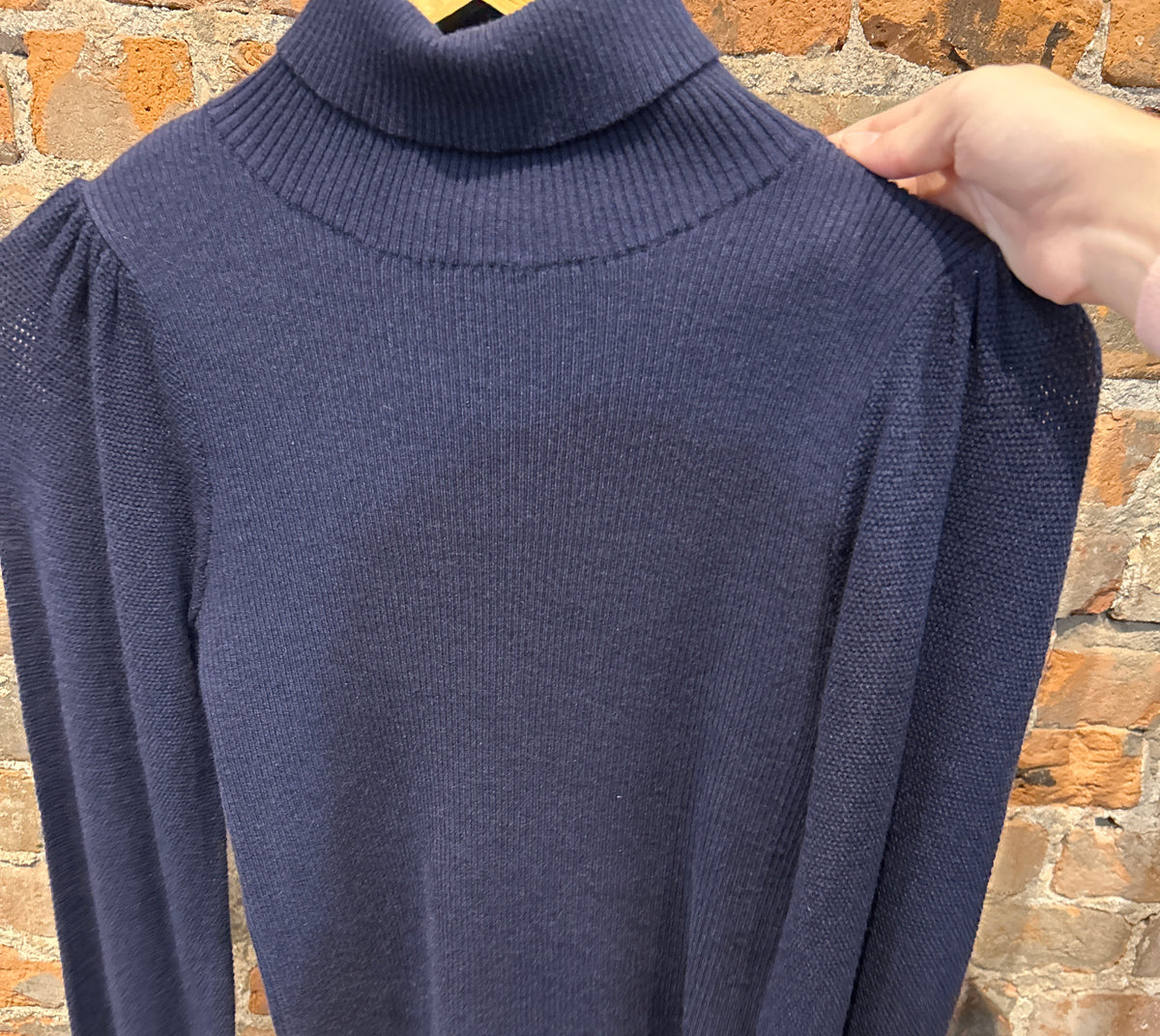 MVB Navy Turtleneck Sweater-Nellie & Dani Style House-The Funky Zebra Ames, Women's Fashion Boutique in Ames, Iowa